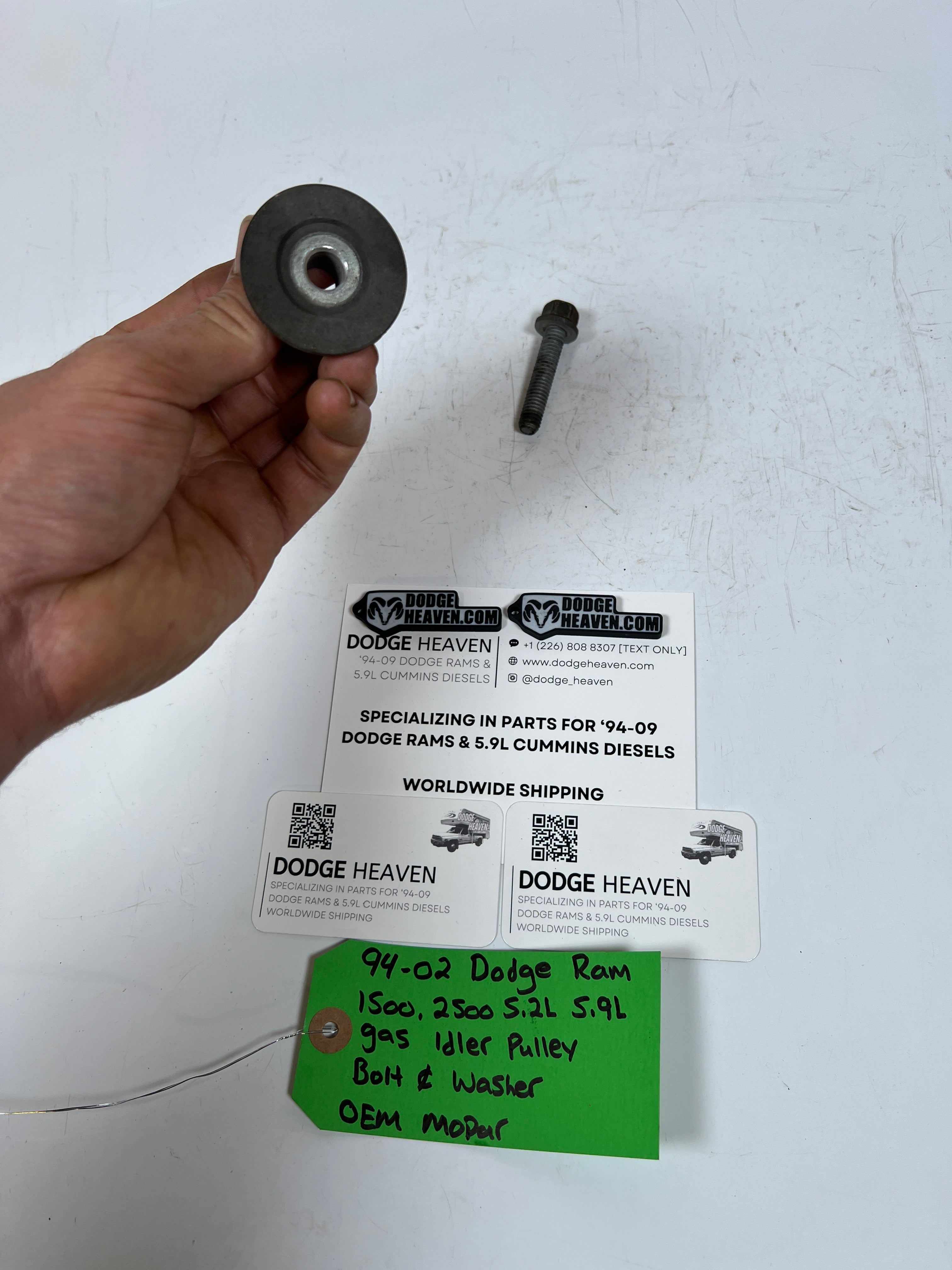 1994-2002 Dodge Ram 5.2L 5.9L Gas Magnum Idler Pulley Bolt & Washer