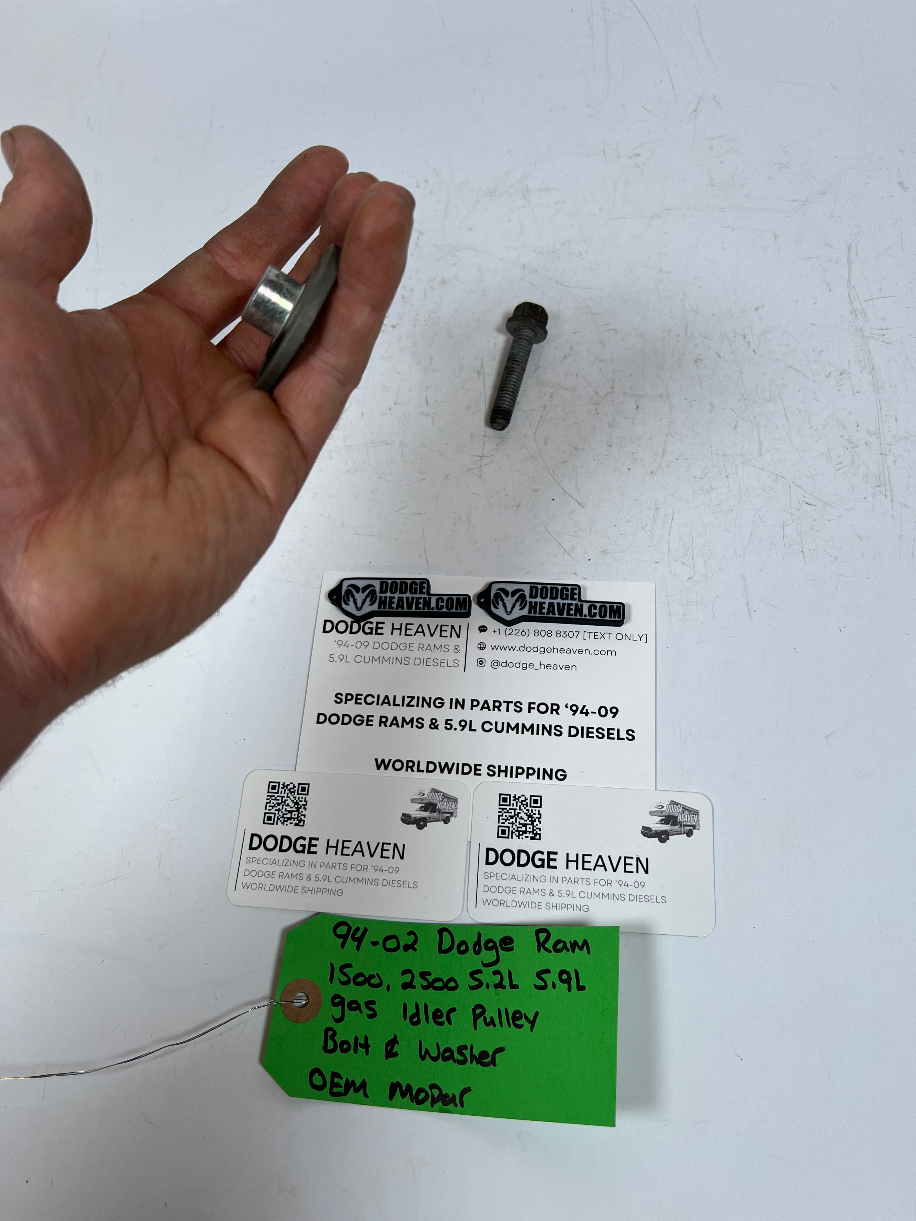 1994-2002 Dodge Ram 5.2L 5.9L Gas Magnum Idler Pulley Bolt & Washer
