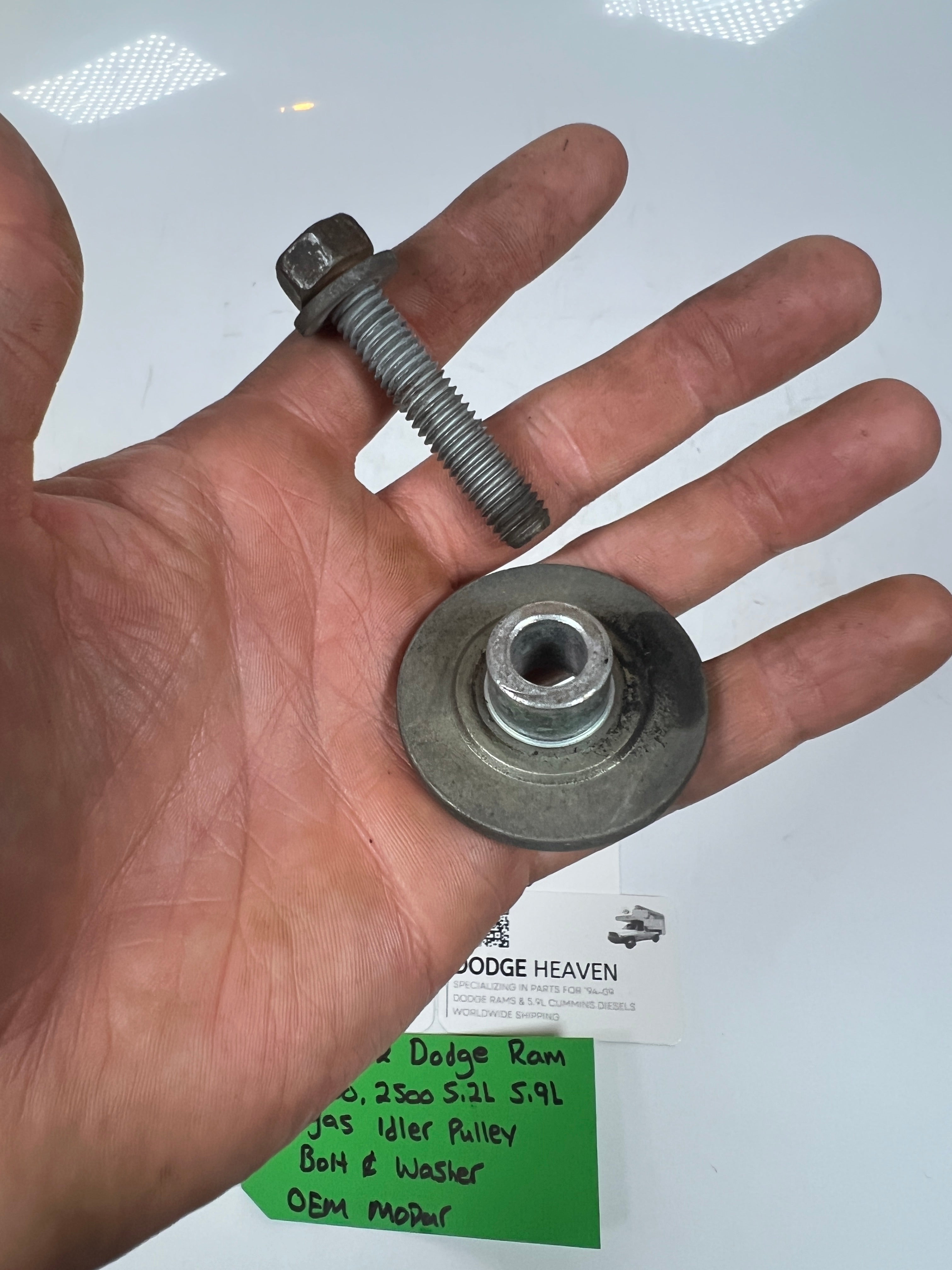 1994-2002 Dodge Ram 5.2L 5.9L Gas Magnum Idler Pulley Bolt & Washer