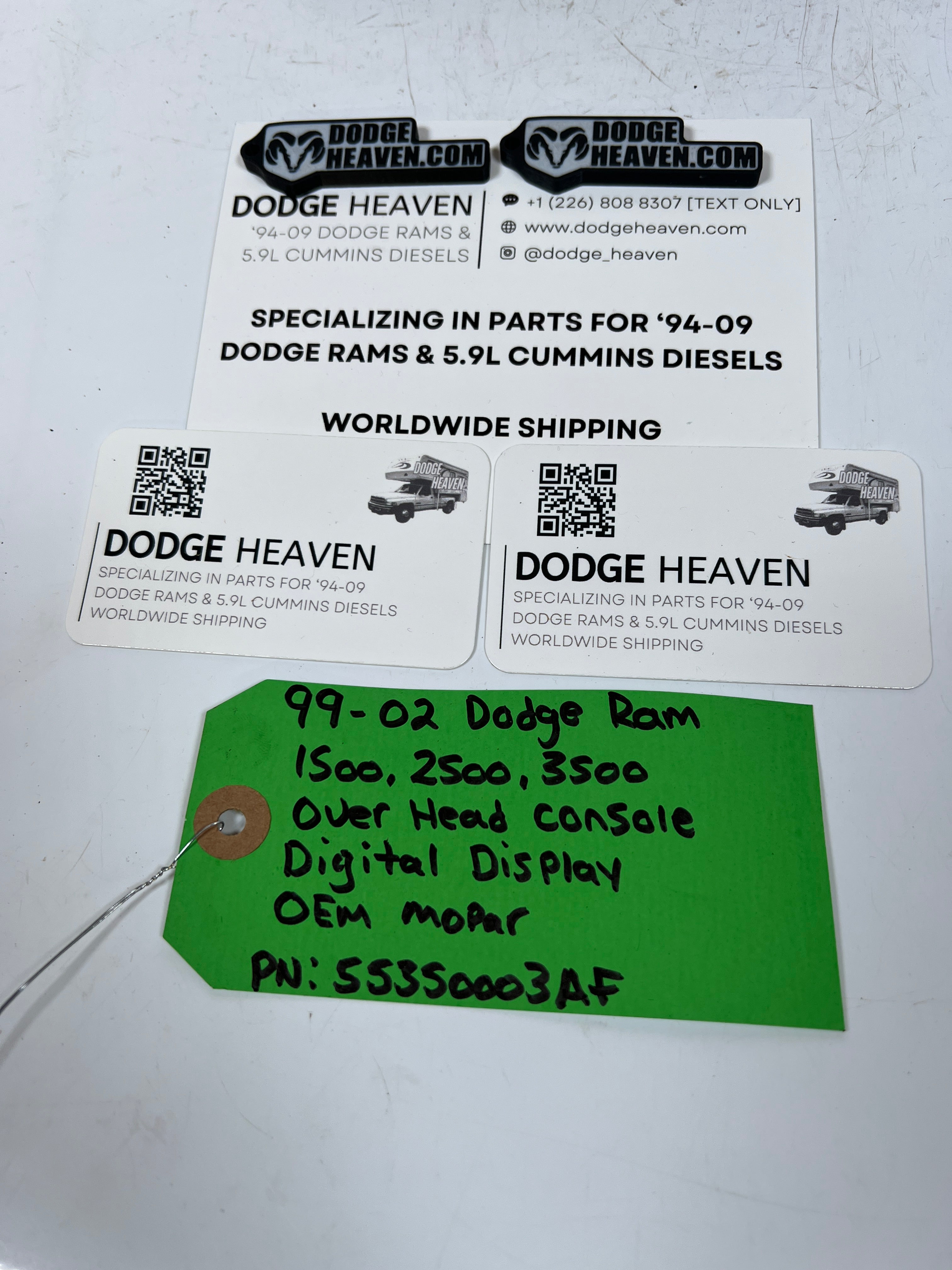 1999-2002 Dodge Ram 1500-3500 Overhead Console Digital Display