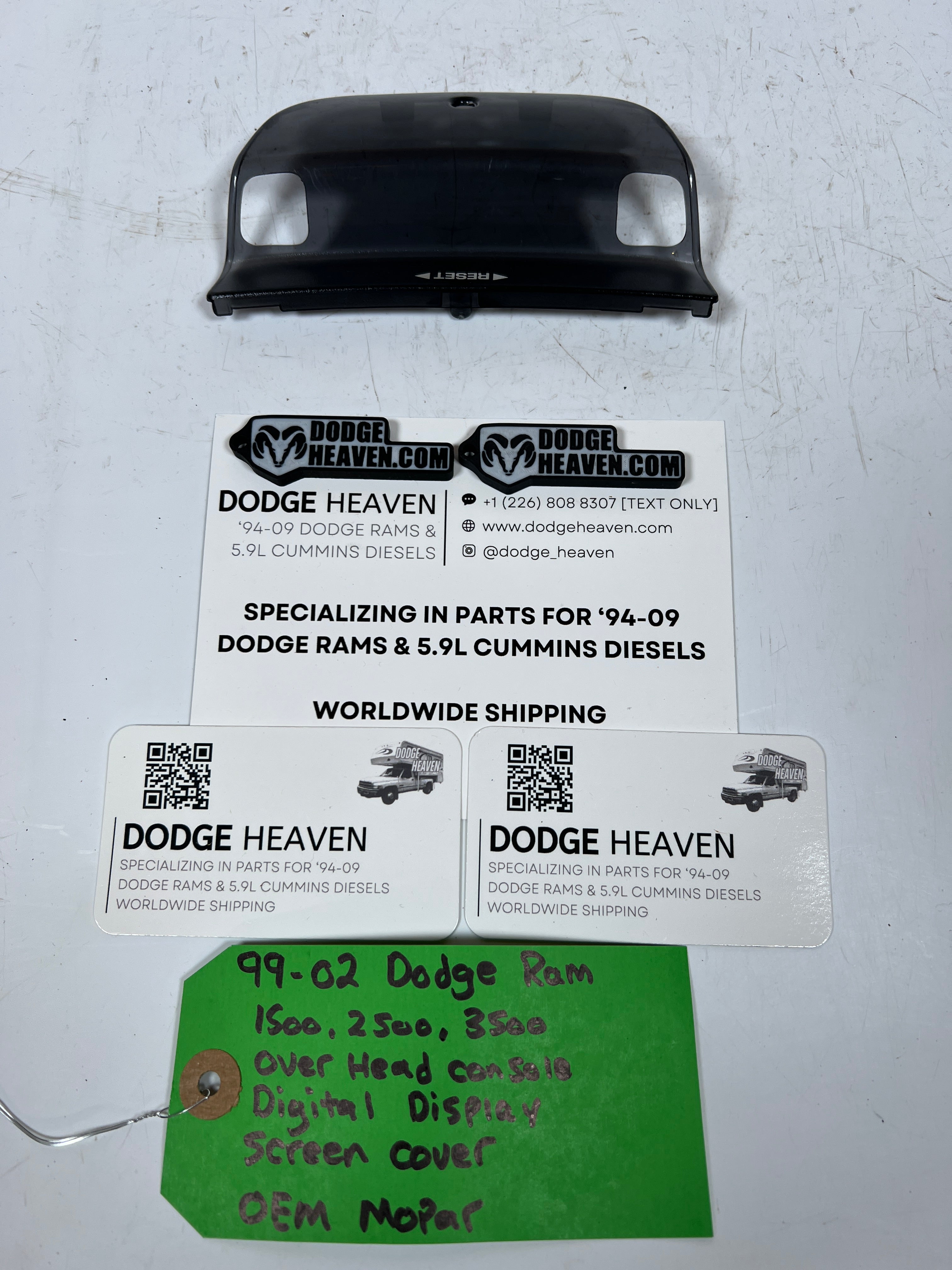 1999-2002 Dodge Ram 1500-3500 Overhead Console Digital Display Screen Cover