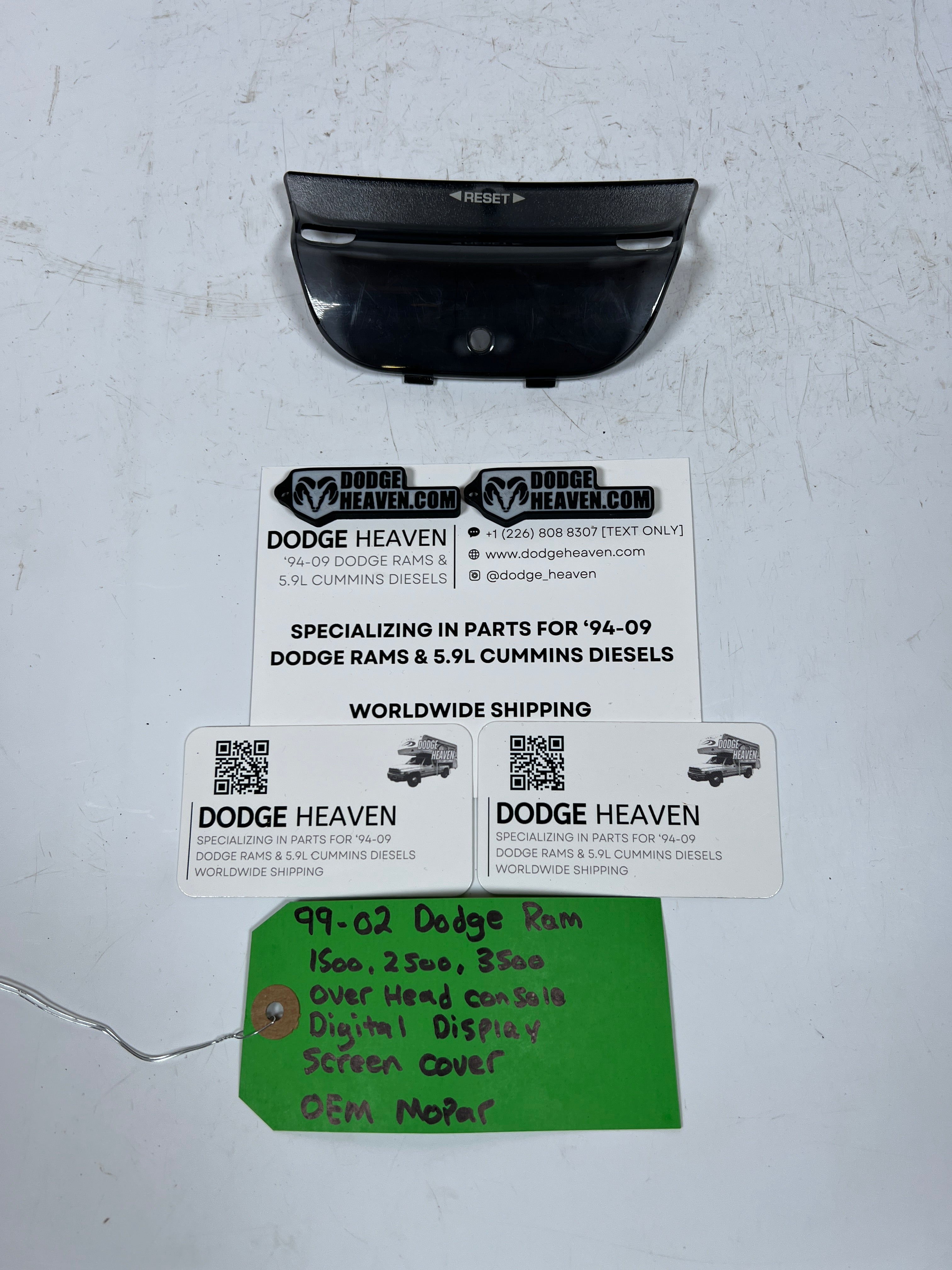 1999-2002 Dodge Ram 1500-3500 Overhead Console Digital Display Screen Cover