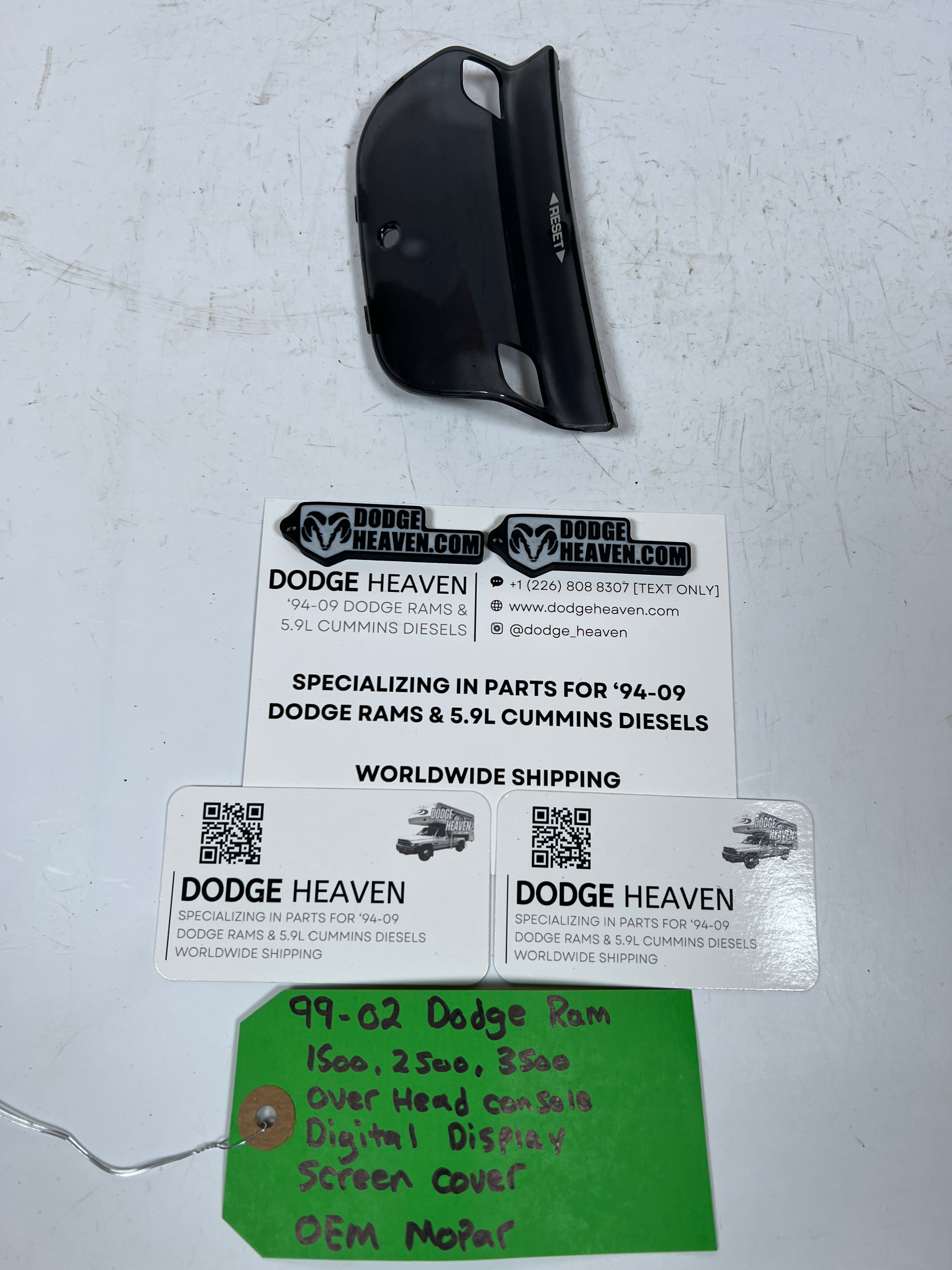 1999-2002 Dodge Ram 1500-3500 Overhead Console Digital Display Screen Cover