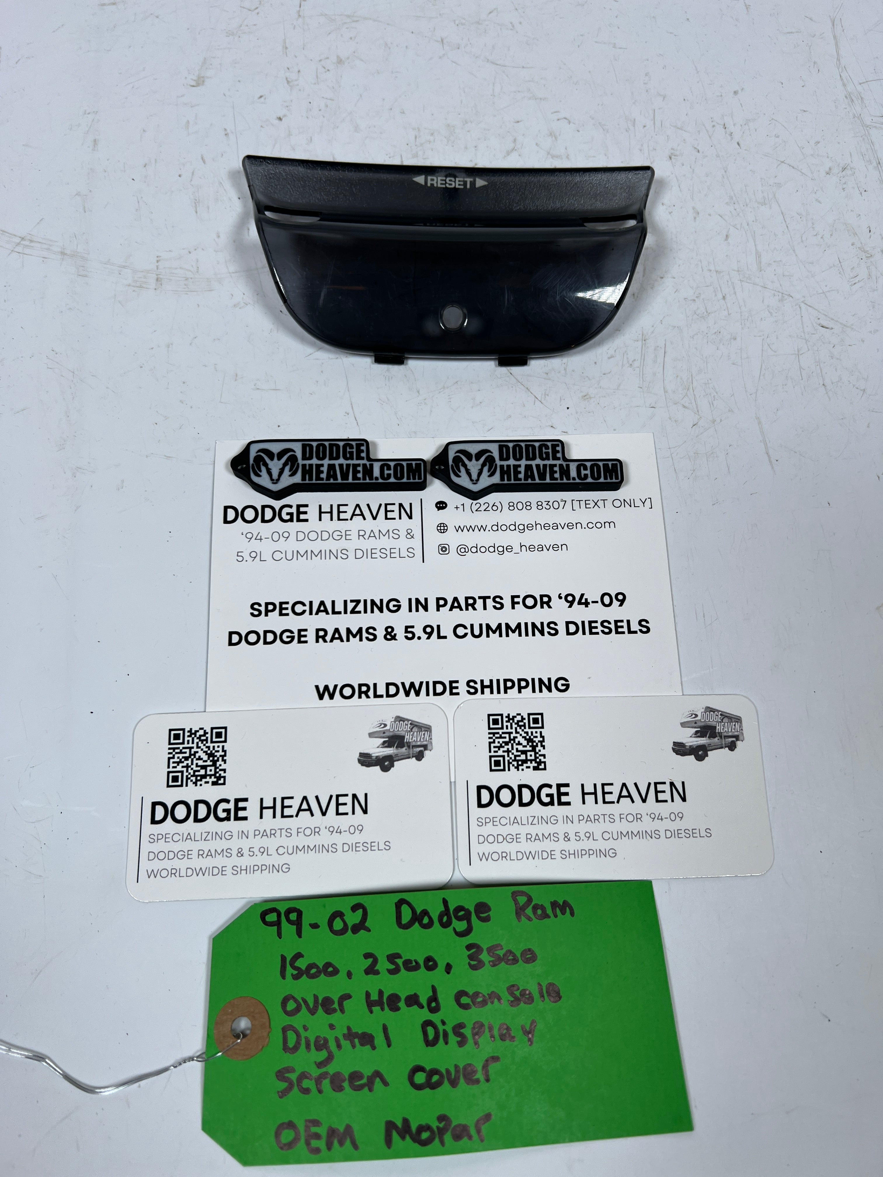 1999-2002 Dodge Ram 1500-3500 Overhead Console Digital Display Screen Cover