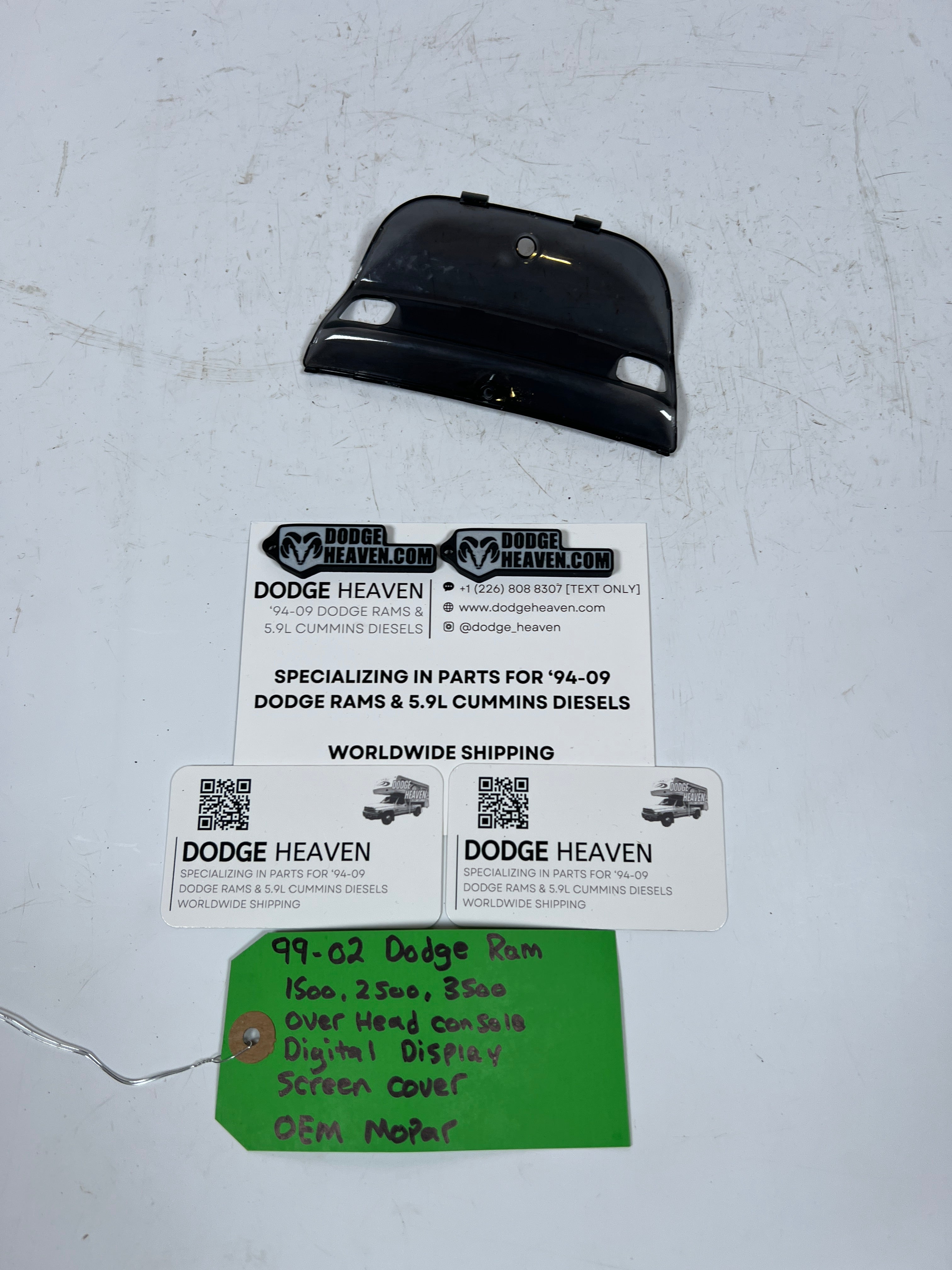 1999-2002 Dodge Ram 1500-3500 Overhead Console Digital Display Screen Cover