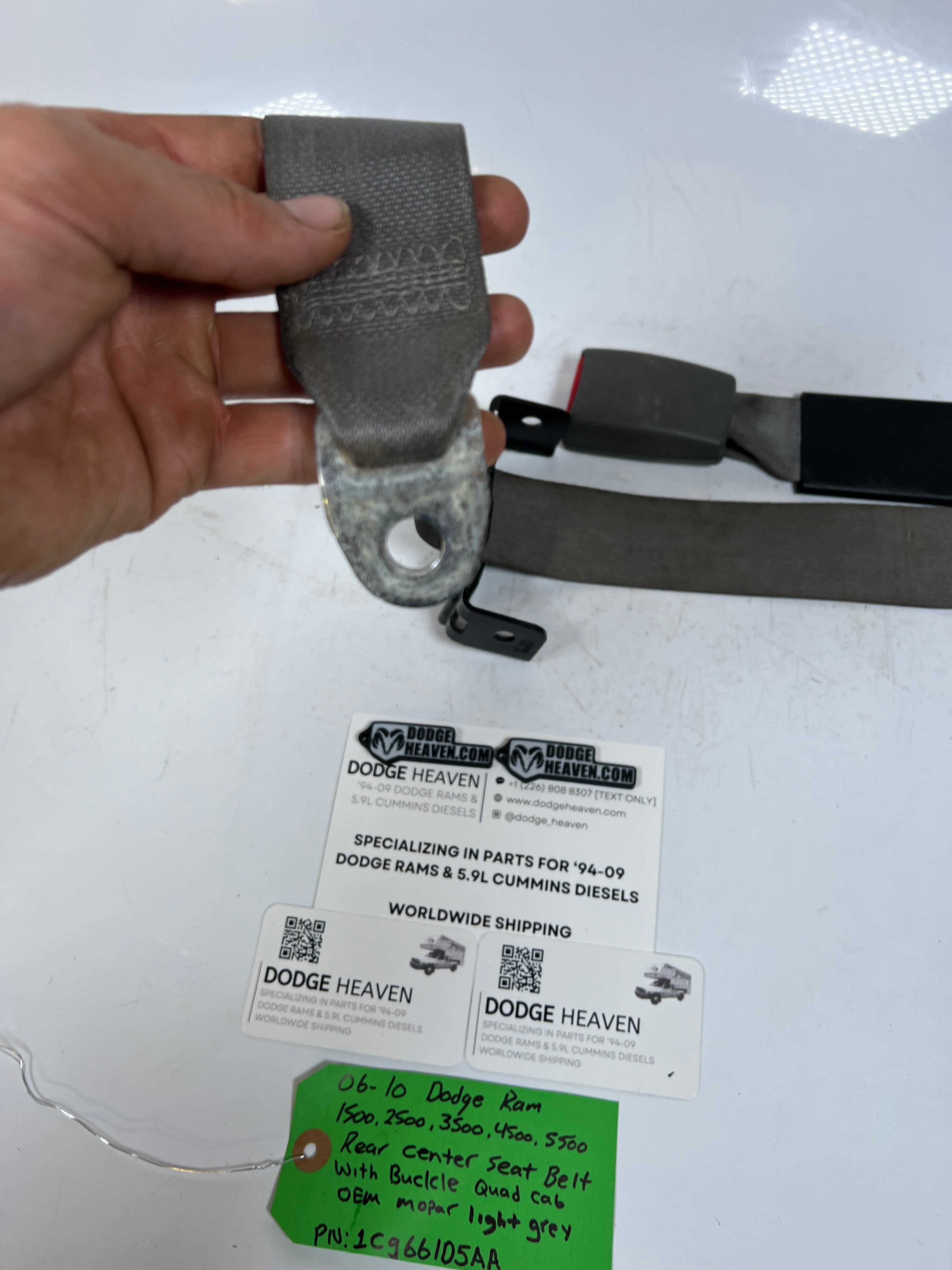 2006-2010 Dodge Ram 1500-5500 Rear Center Seat Belt & Buckle