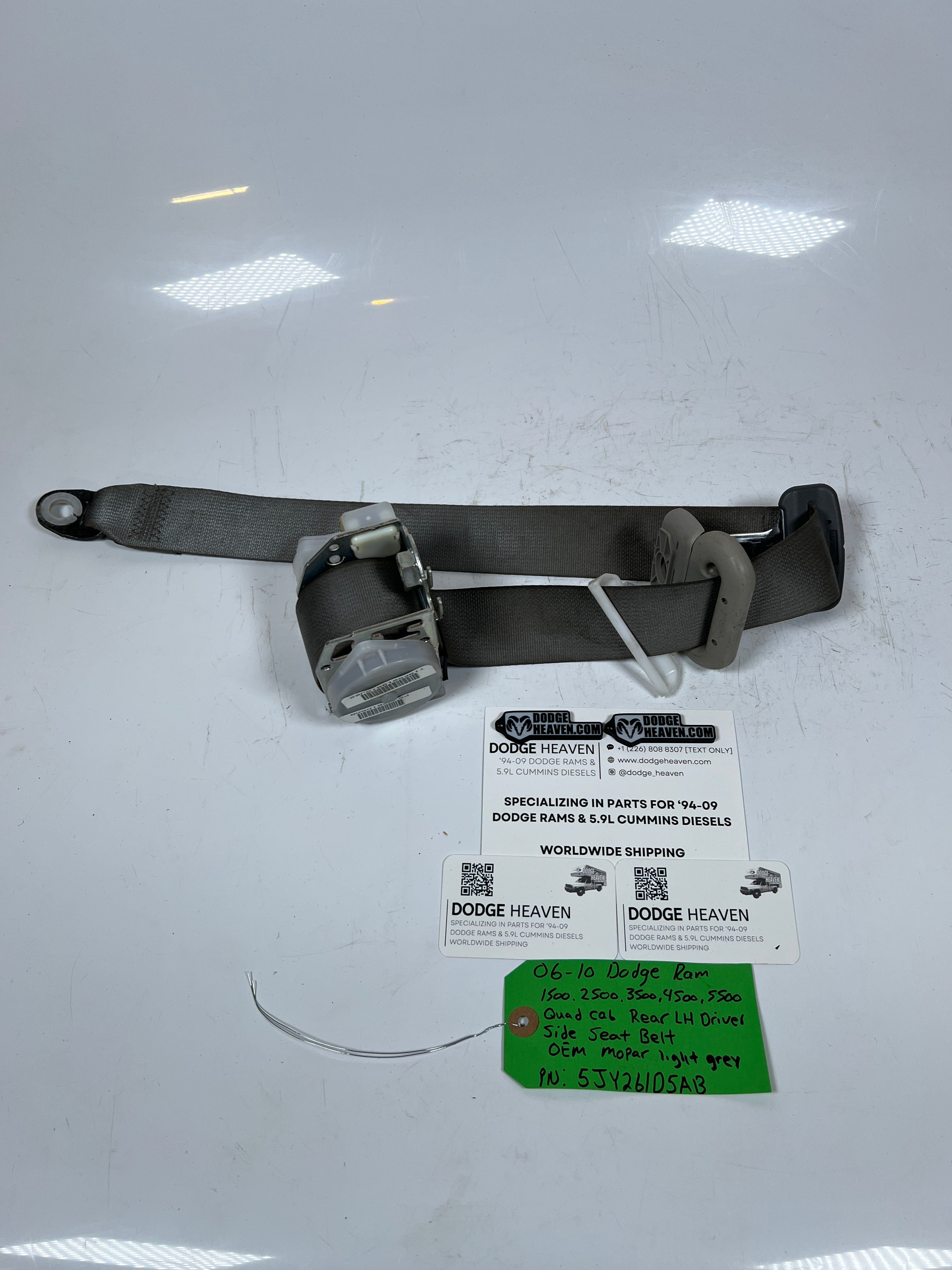 2006-2010 Dodge Ram 1500-5500 Driver Side Rear LH Seat Belt