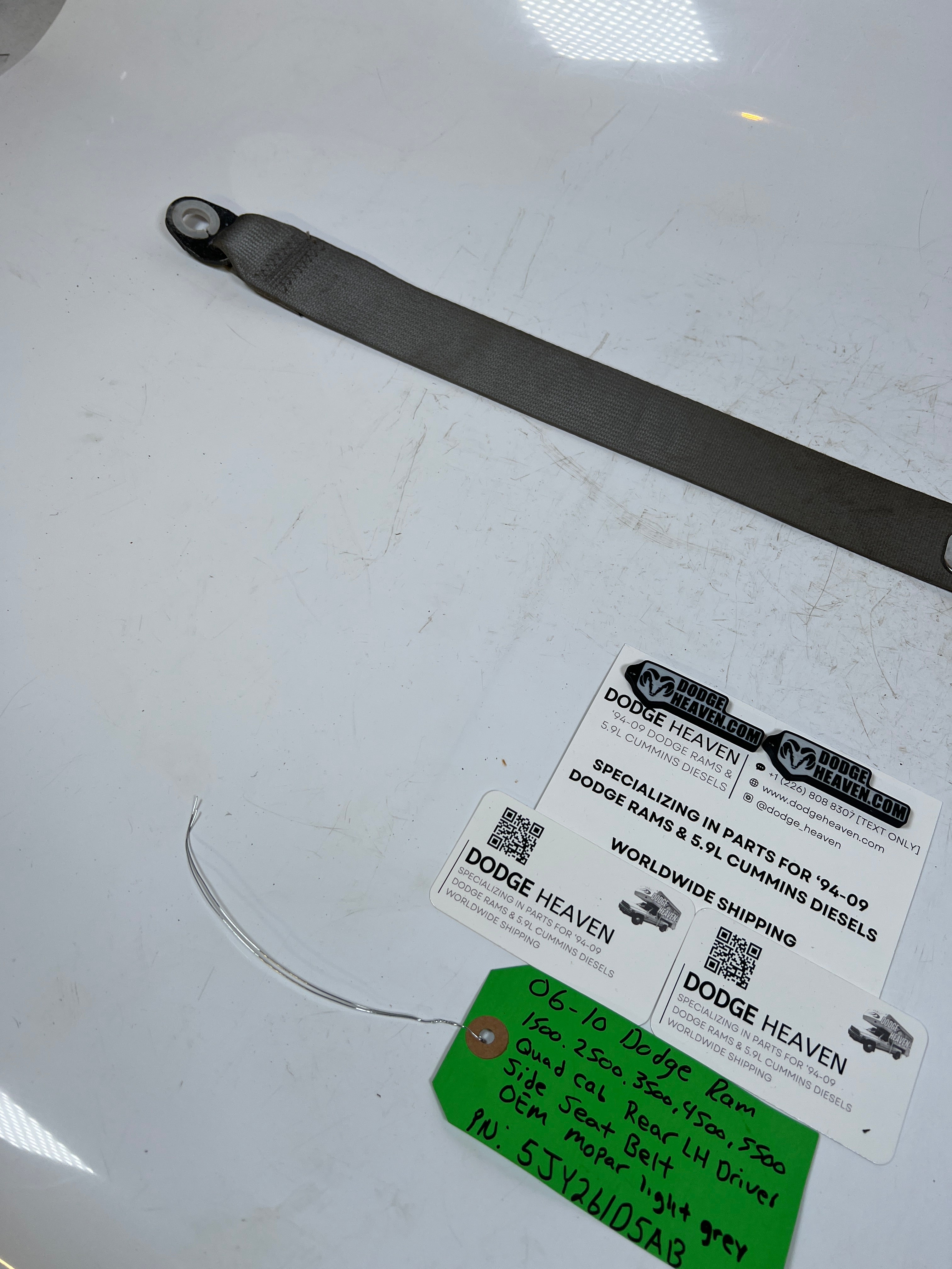 2006-2010 Dodge Ram 1500-5500 Driver Side Rear LH Seat Belt