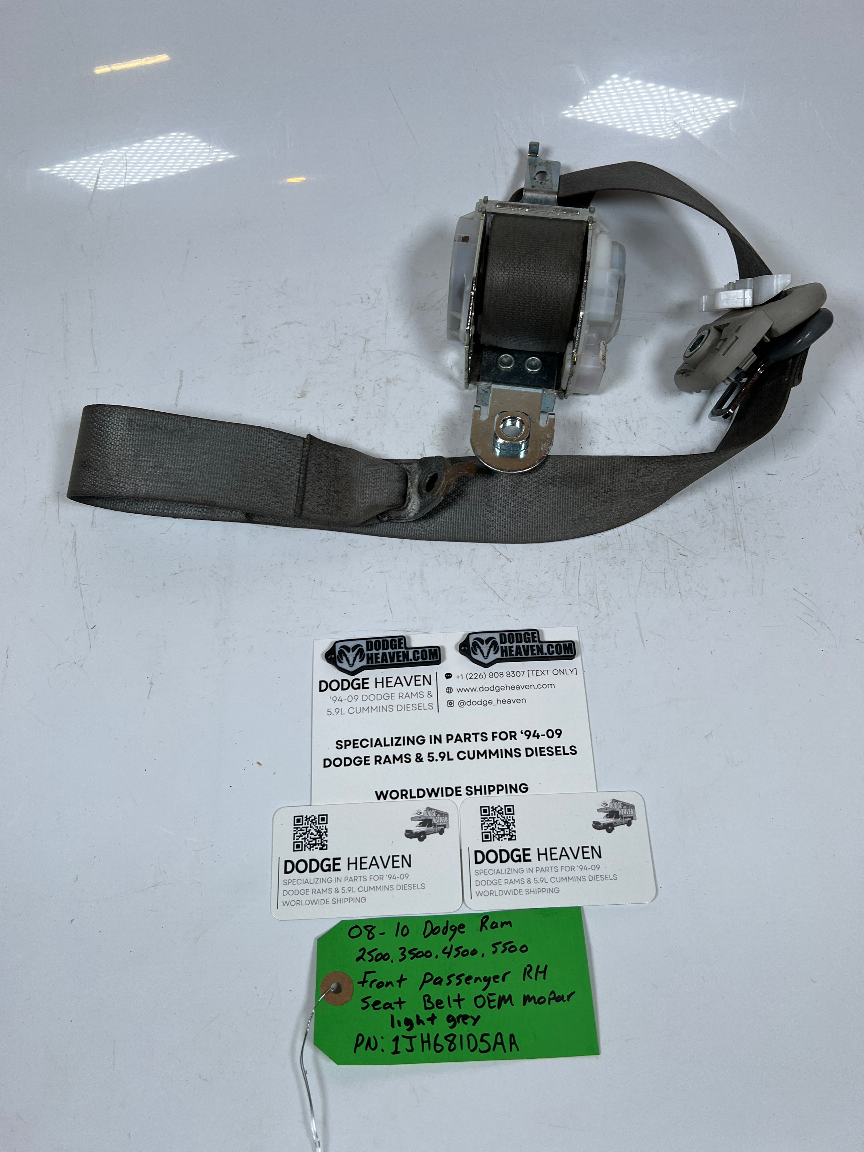 2008-2010 Dodge Ram 2500-5500 Front Passenger Seat Belt