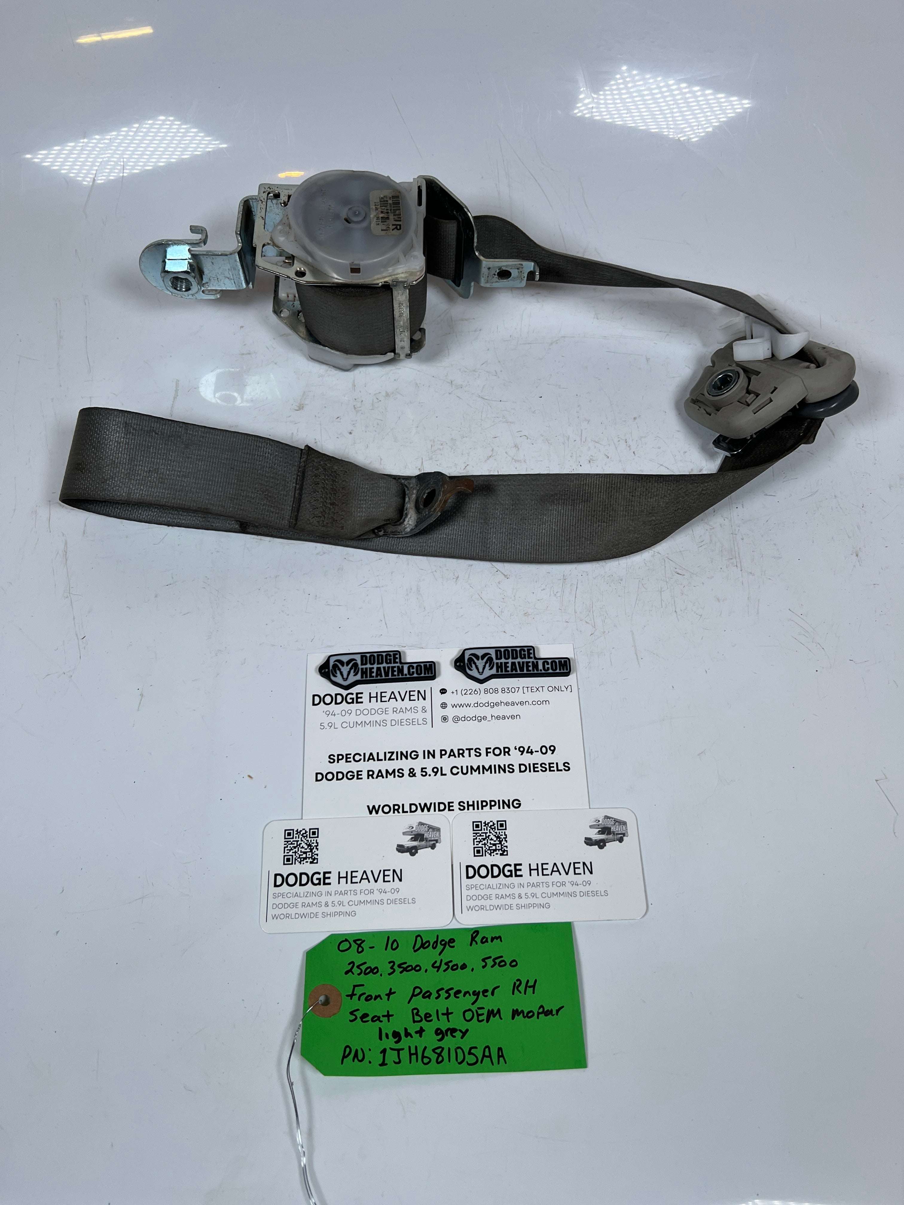 2008-2010 Dodge Ram 2500-5500 Front Passenger Seat Belt