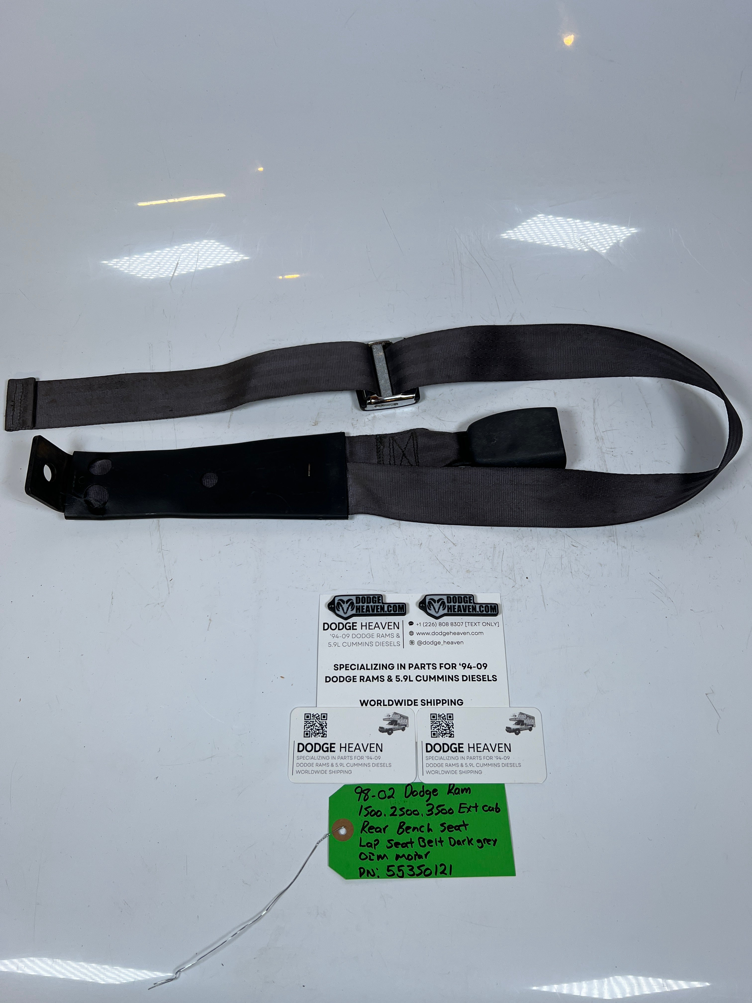 1998-2002 Dodge Ram 1500-3500 Rear Bench Seat, Lap Seat Belt