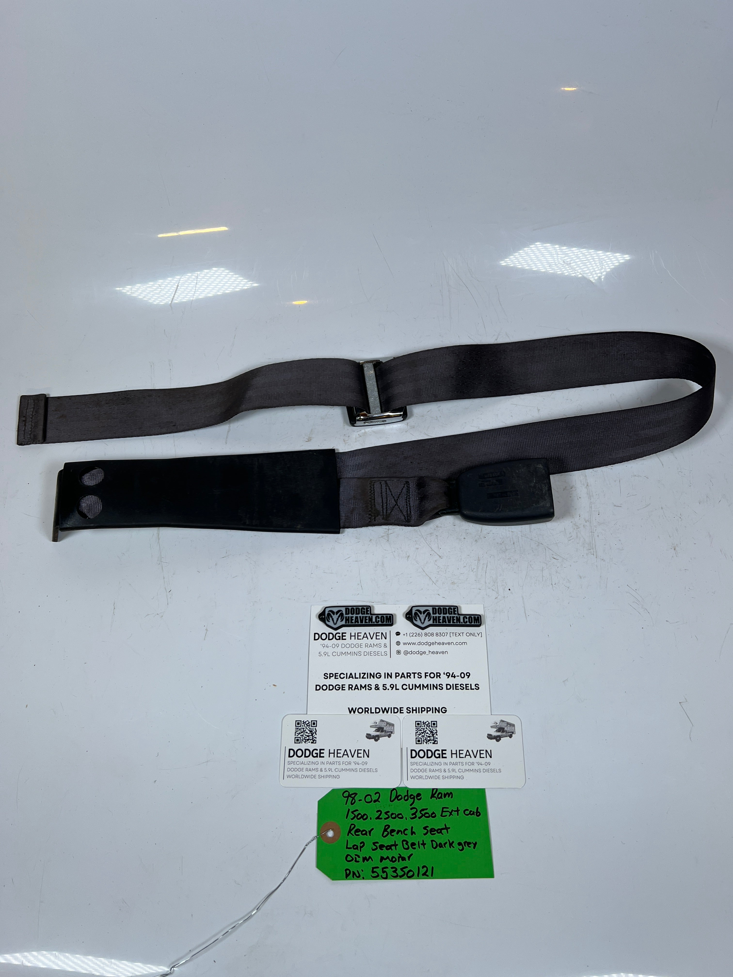 1998-2002 Dodge Ram 1500-3500 Rear Bench Seat, Lap Seat Belt
