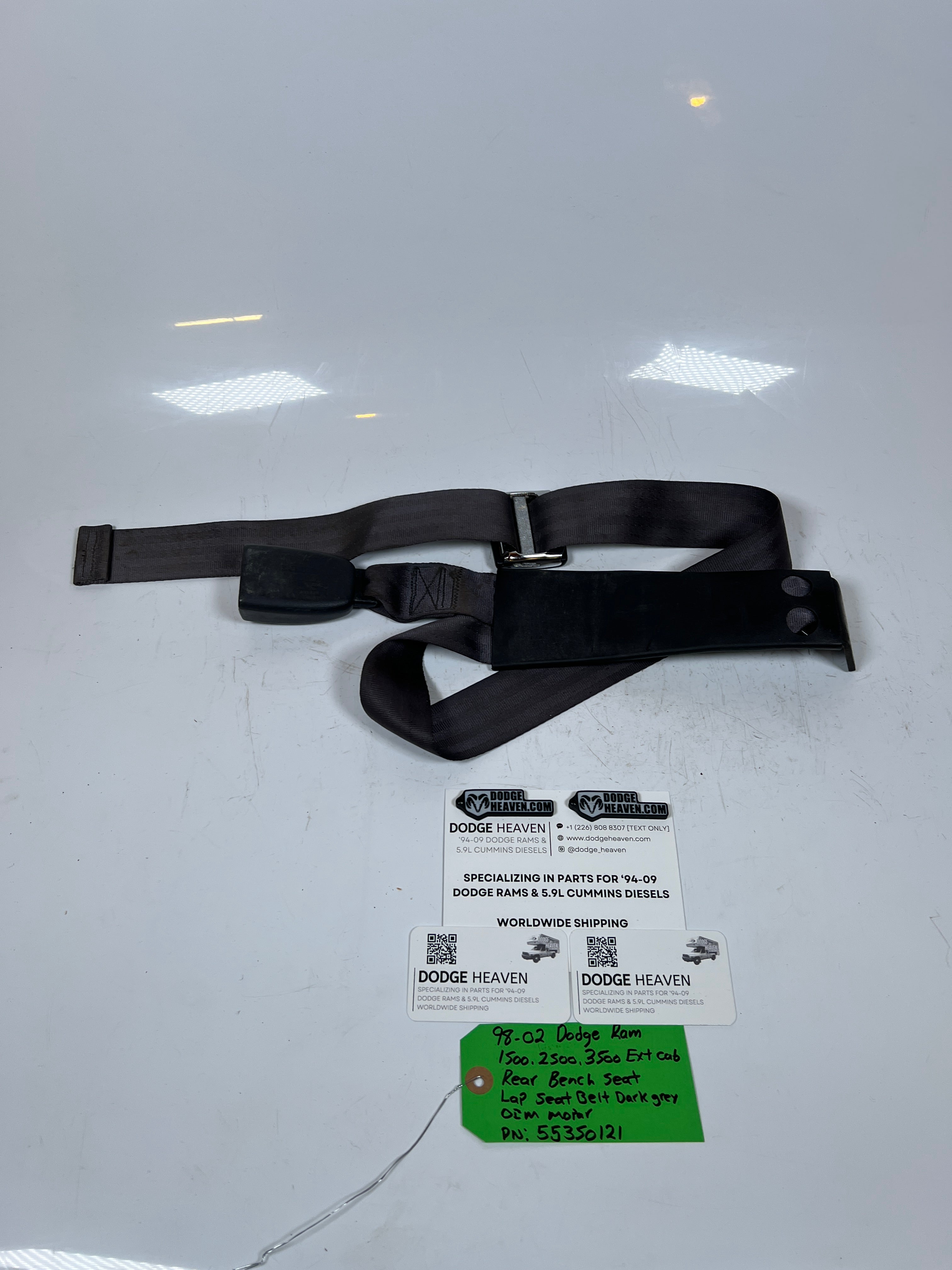 1998-2002 Dodge Ram 1500-3500 Rear Bench Seat, Lap Seat Belt
