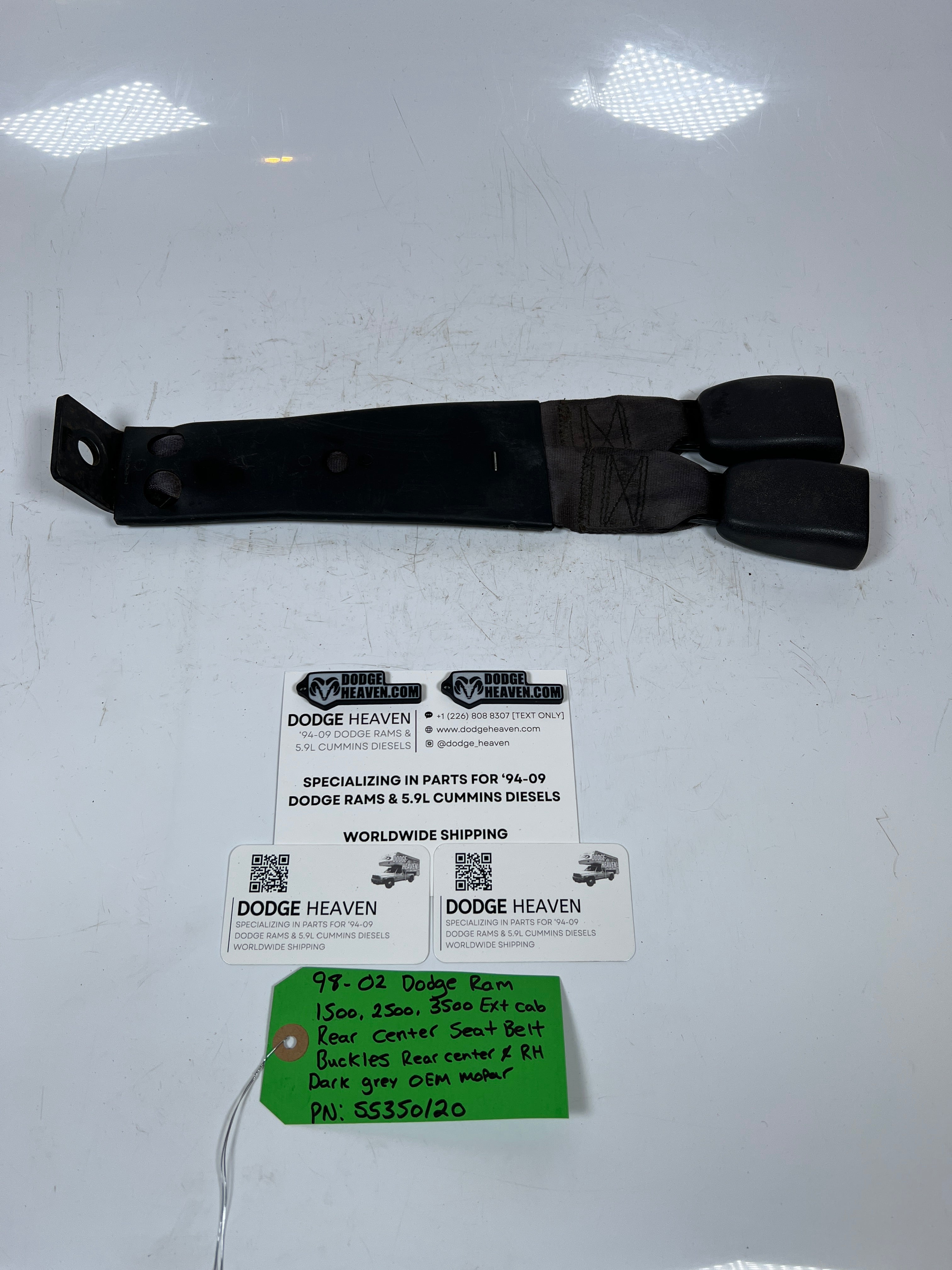 1998-2002 Dodge Ram 1500-3500 Rear Center Seat Belt Buckles LH & RH