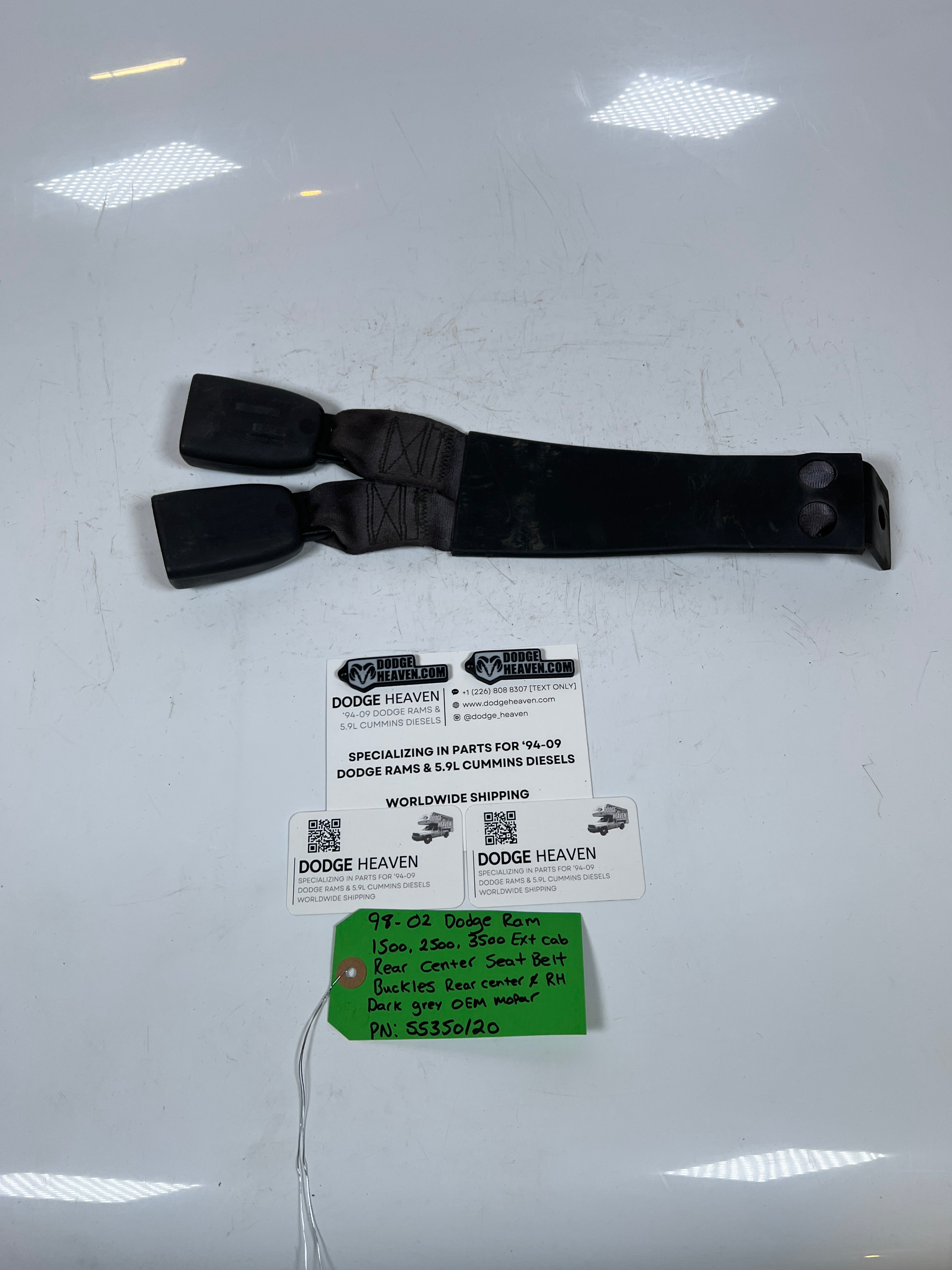 1998-2002 Dodge Ram 1500-3500 Rear Center Seat Belt Buckles LH & RH