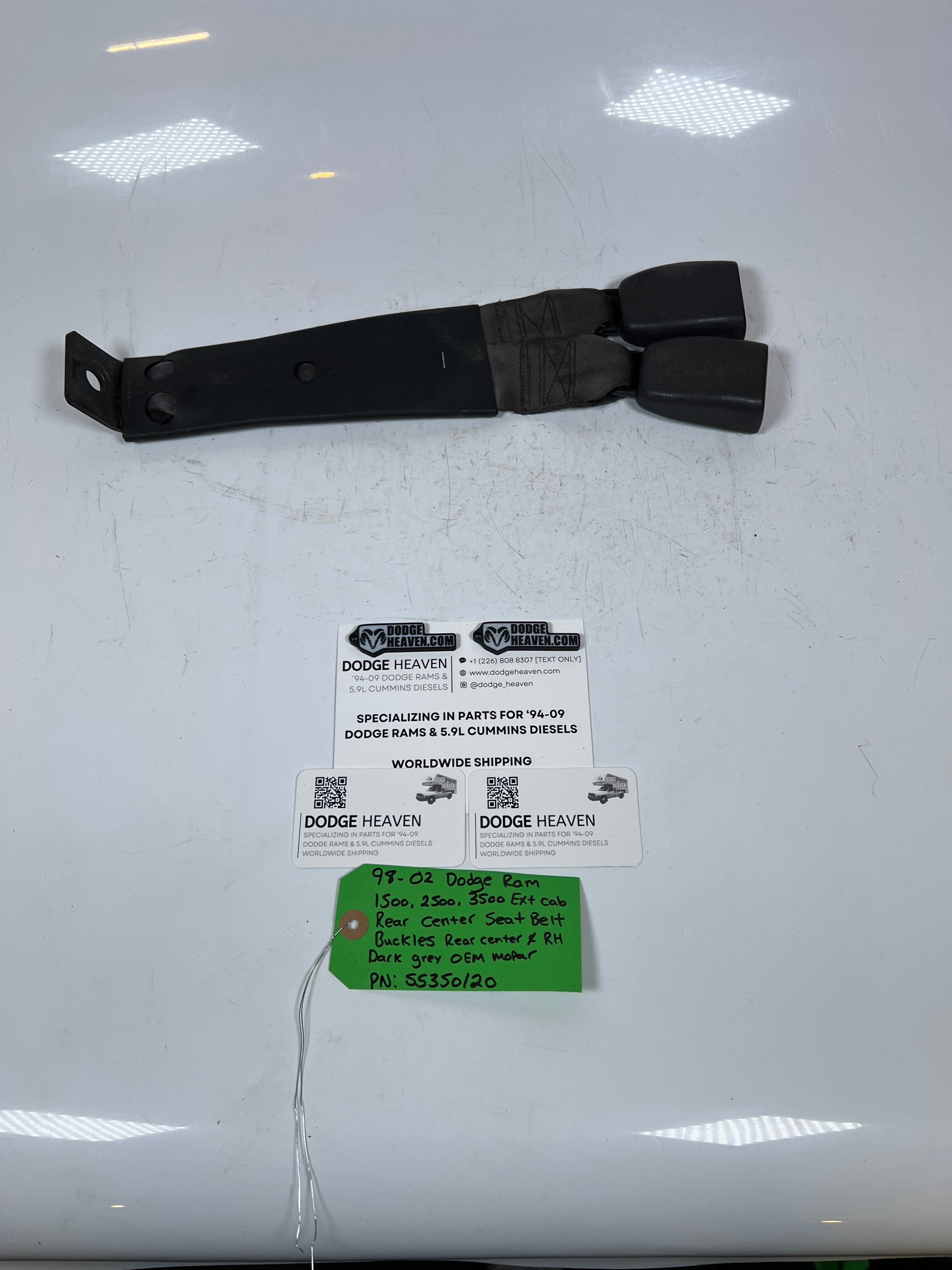 1998-2002 Dodge Ram 1500-3500 Rear Center Seat Belt Buckles LH & RH