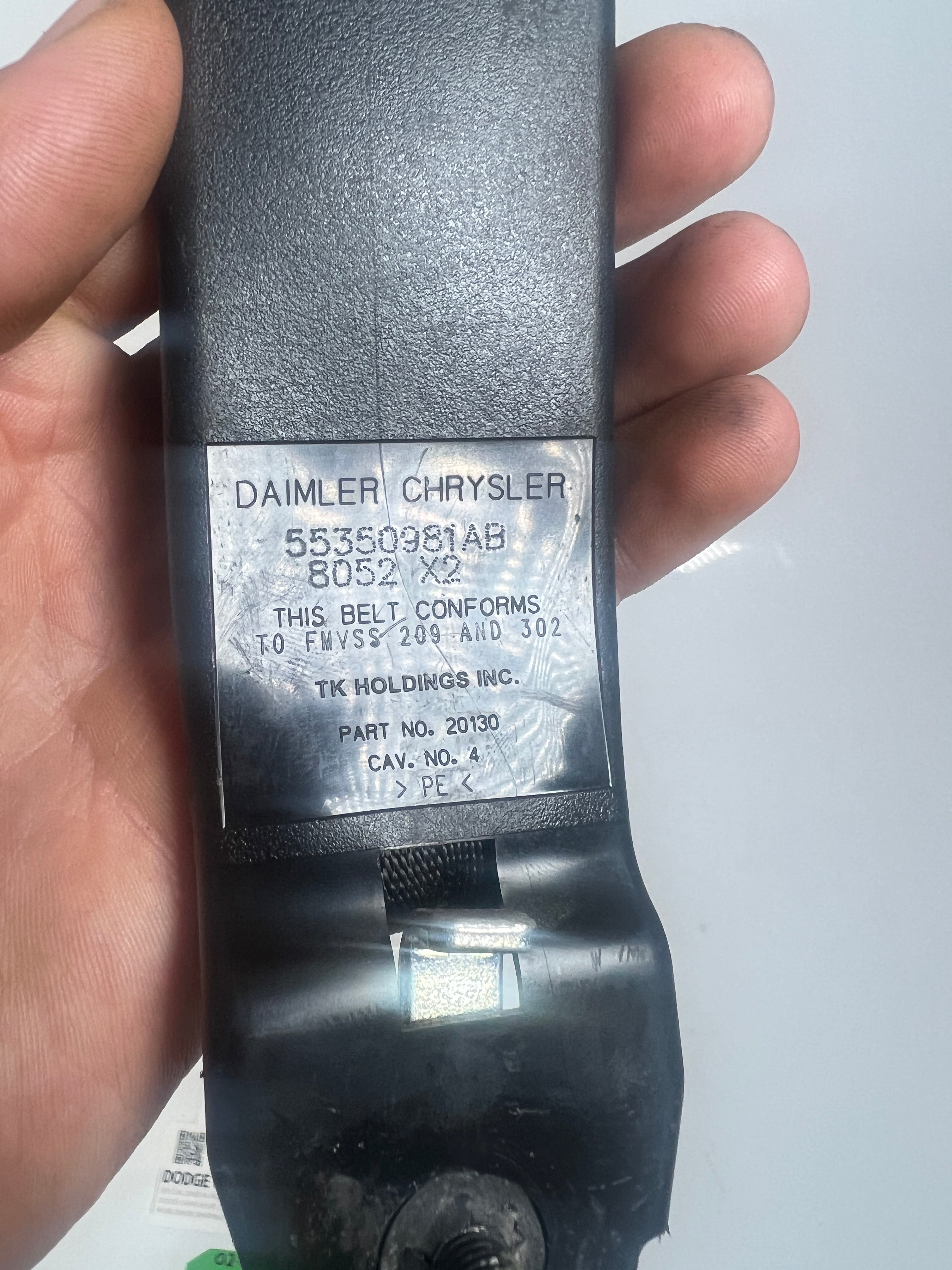 2002-2010 Dodge Ram 1500-5500 Rear Seat Belt, Child Seat Tehter