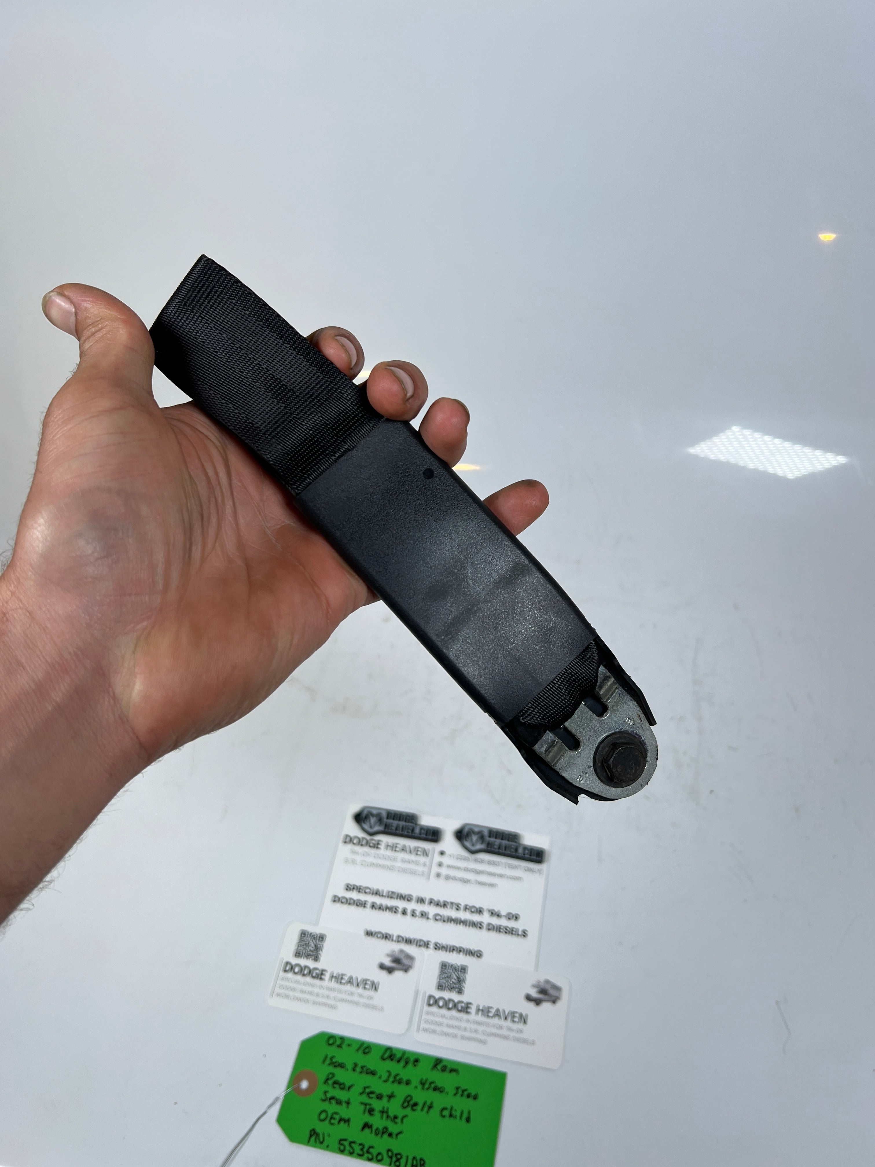 2002-2010 Dodge Ram 1500-5500 Rear Seat Belt, Child Seat Tehter