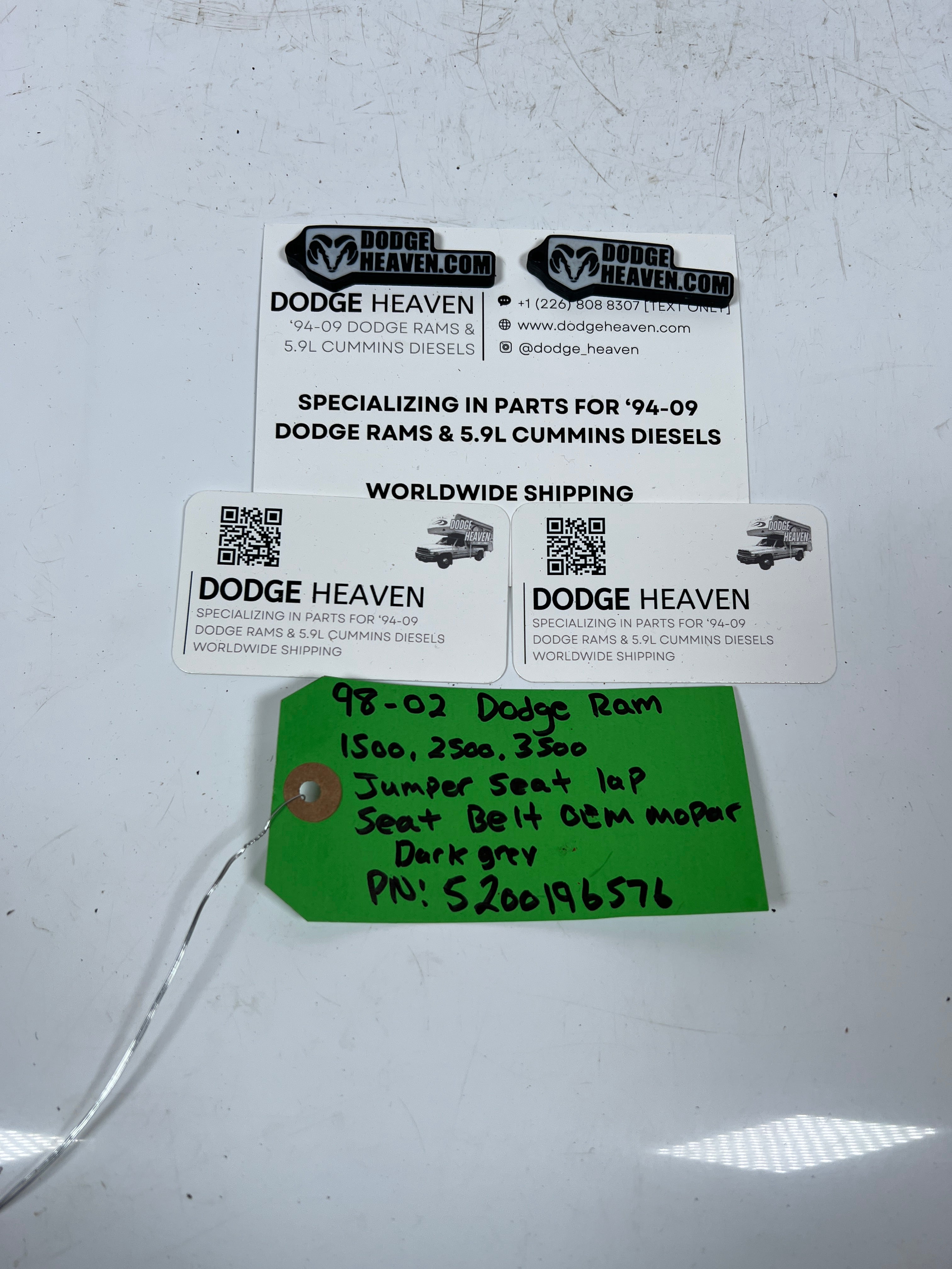 1998-2002 Dodge Ram Center Lap Seat Belt Jumper Seat