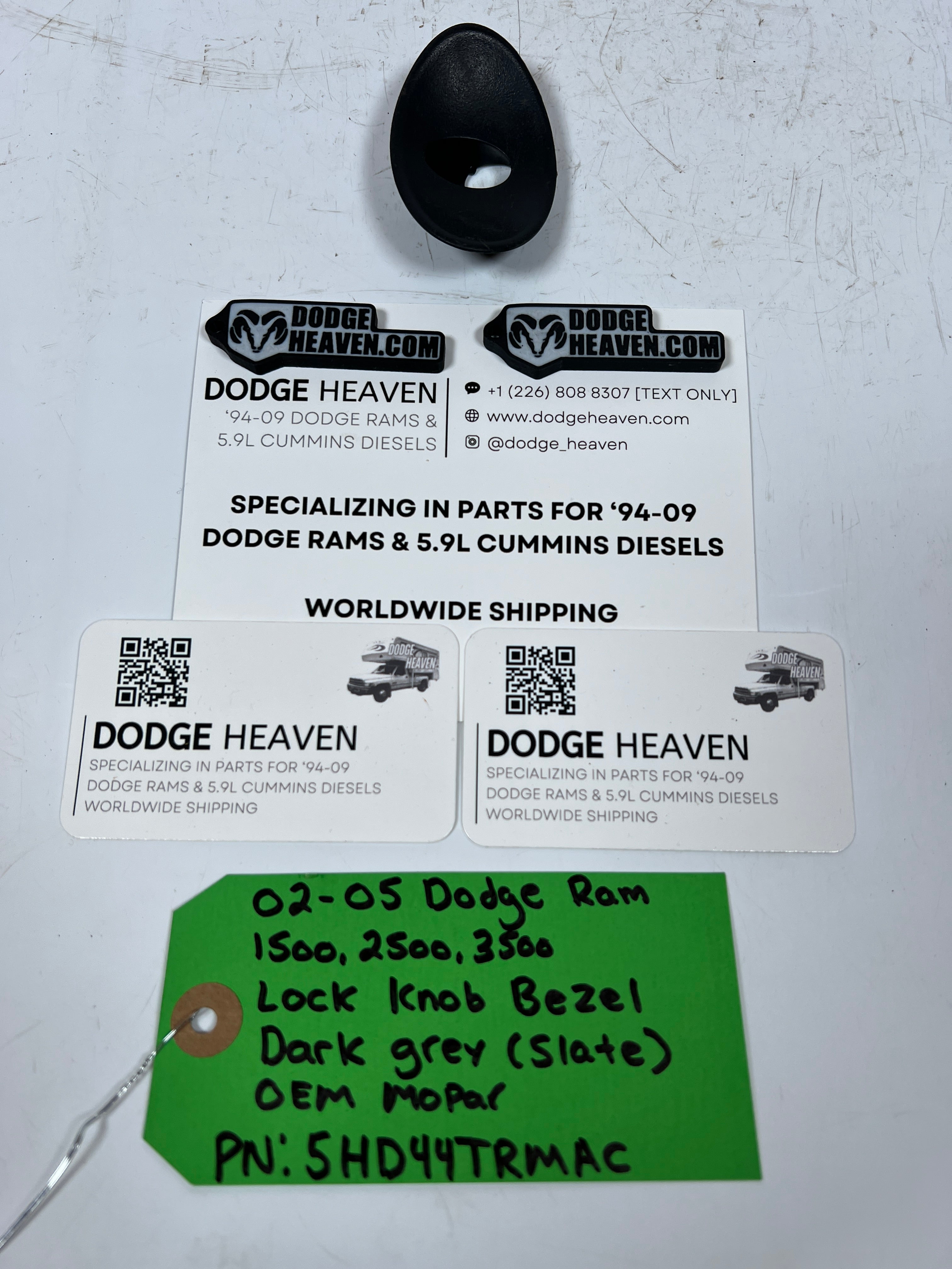 2002-2005 Dodge Ram Door Lock Knob Bezel Dark Grey