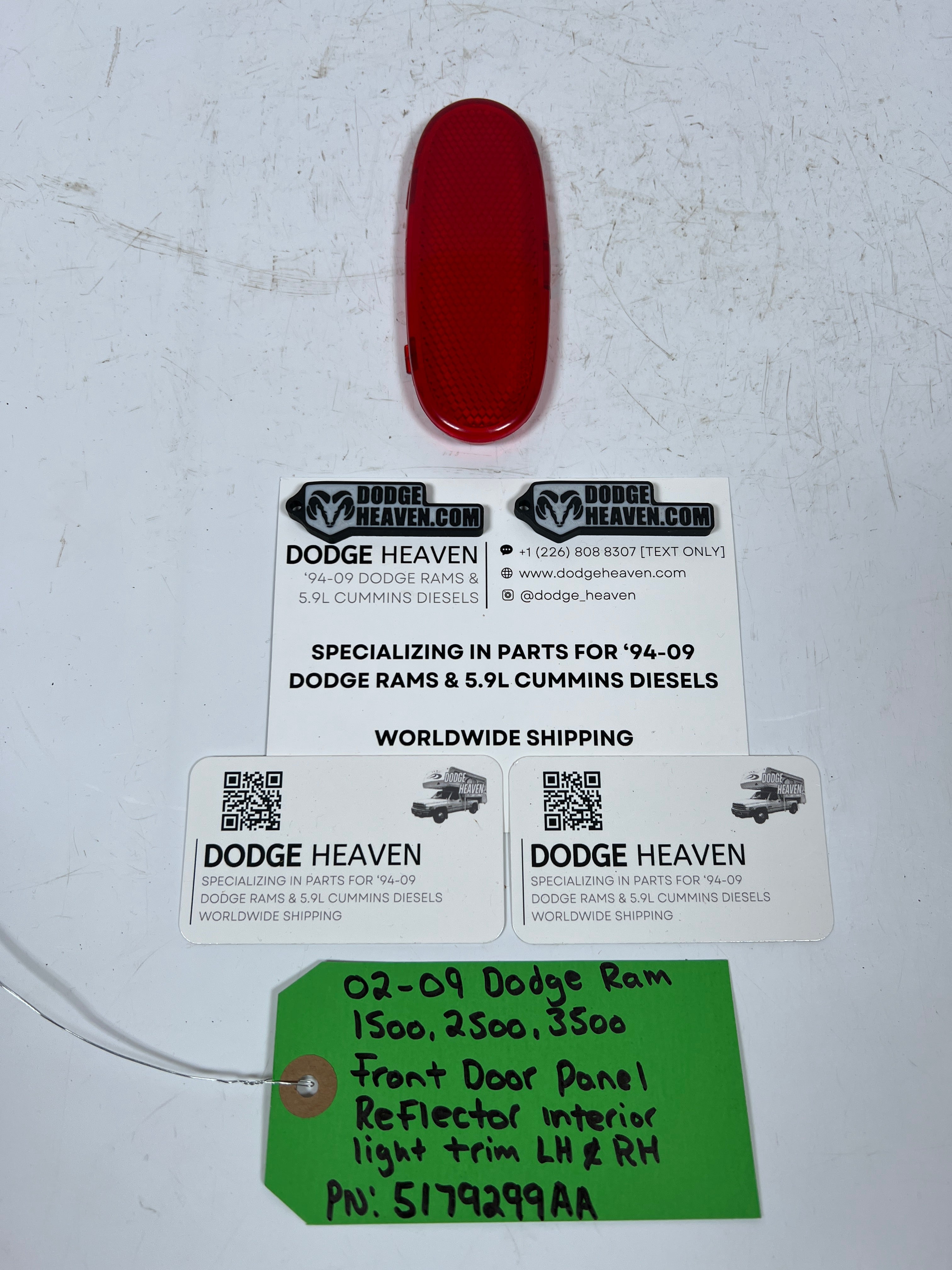 2002-2009 Dodge Ram Front Door Panel Reflector Interior Light Trim