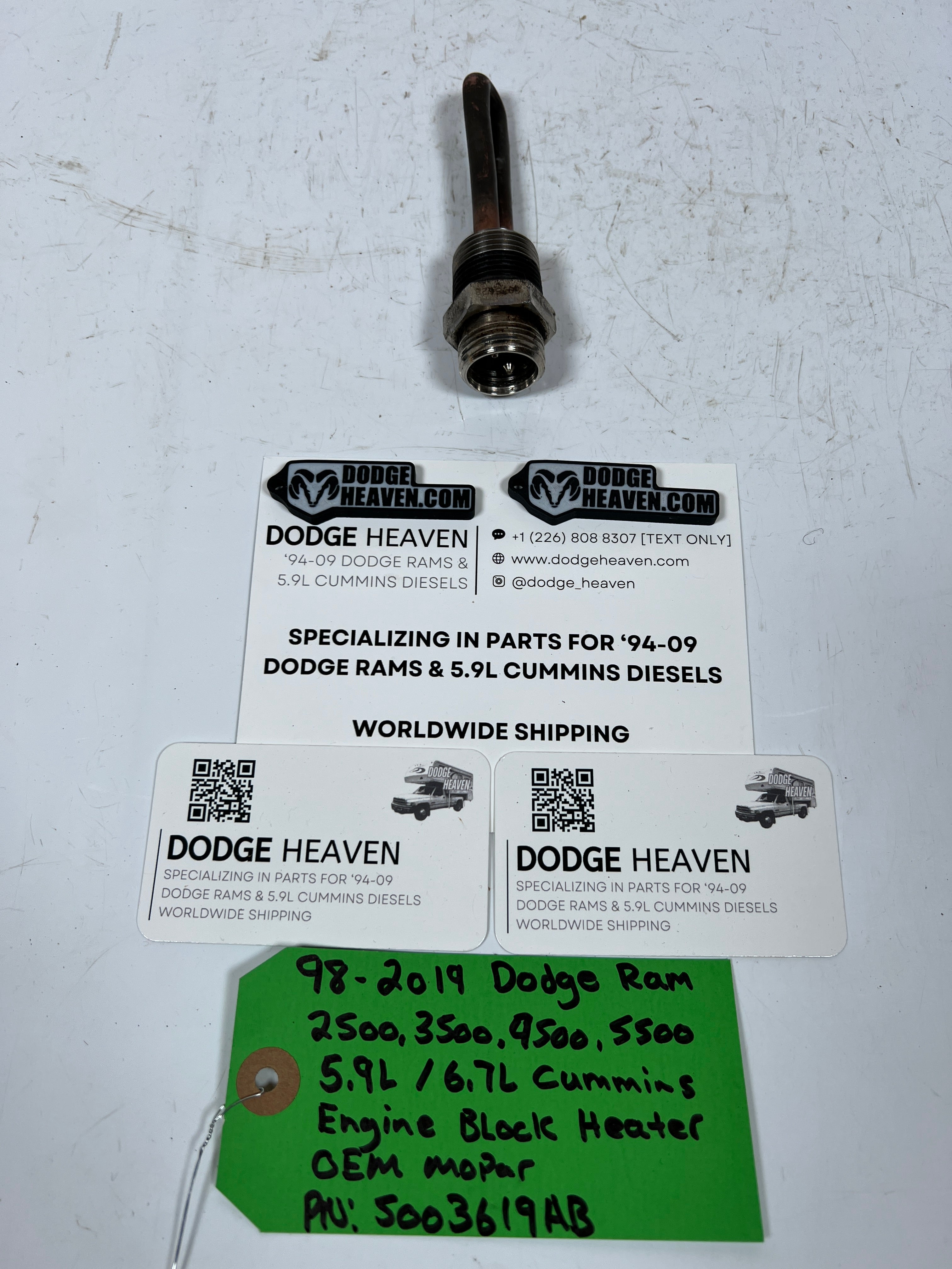 1998-2019 Dodge Ram 5.9L 6.7L Cummins Engine Block Heater Element