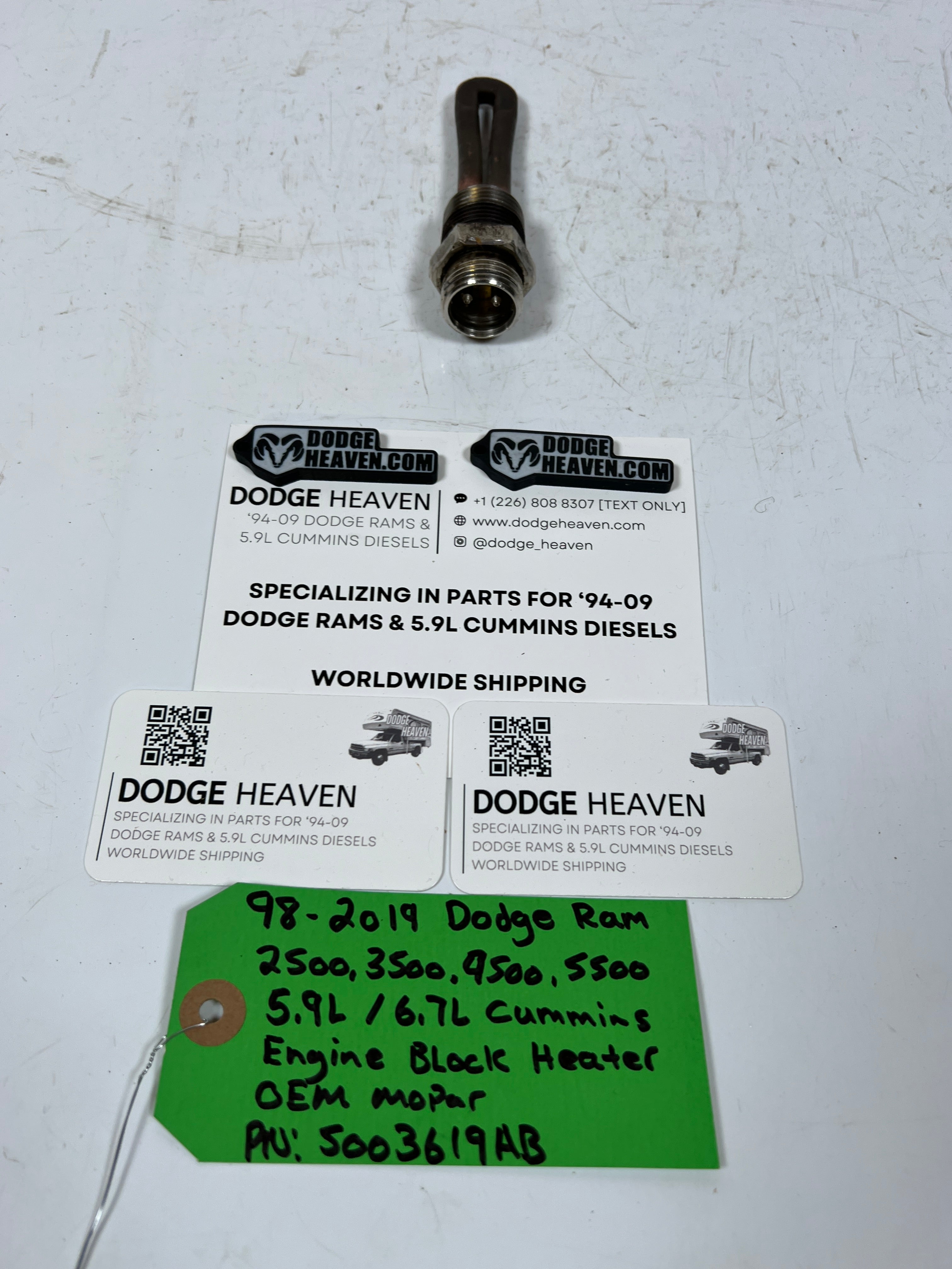 1998-2019 Dodge Ram 5.9L 6.7L Cummins Engine Block Heater Element