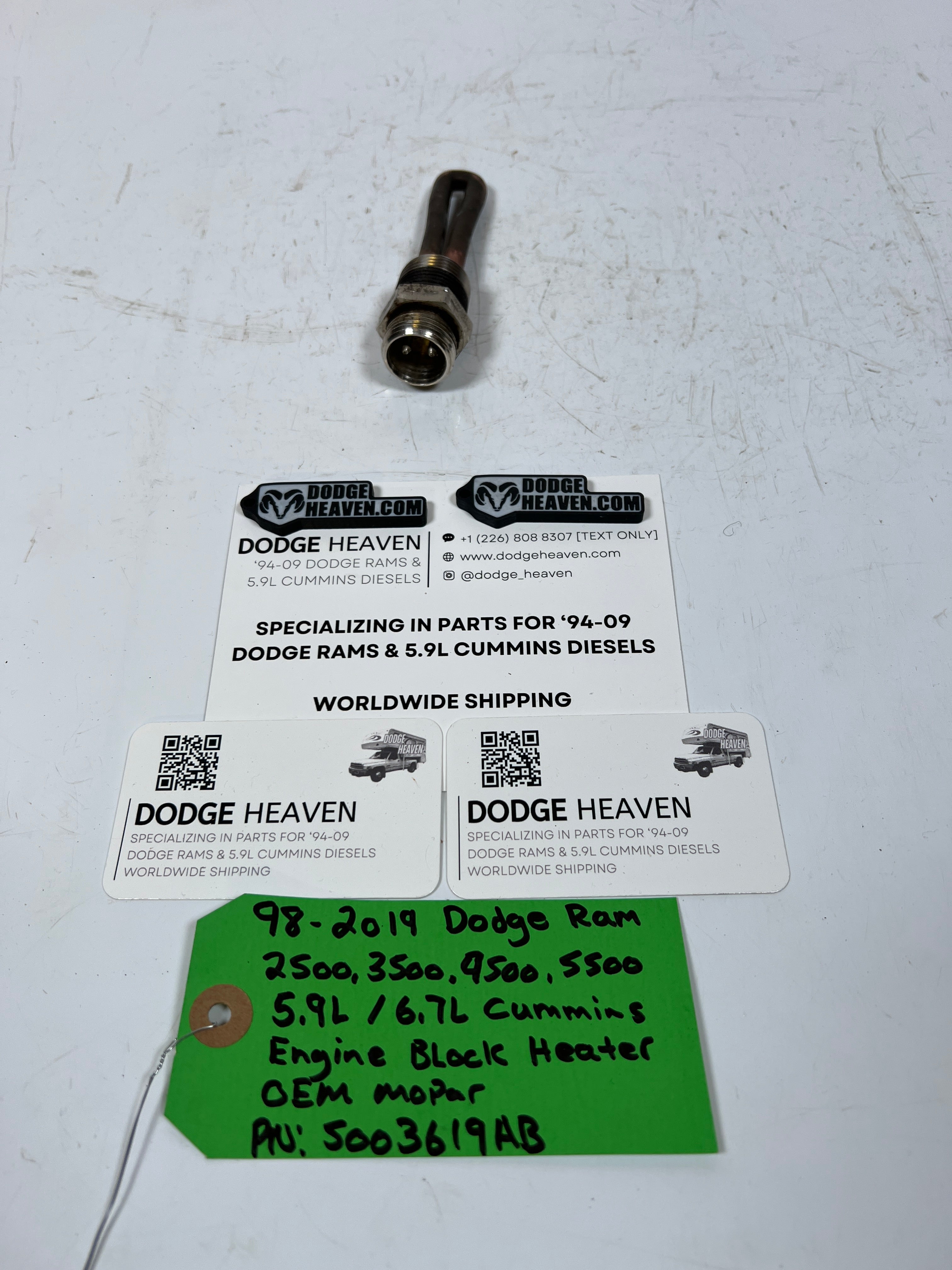1998-2019 Dodge Ram 5.9L 6.7L Cummins Engine Block Heater Element