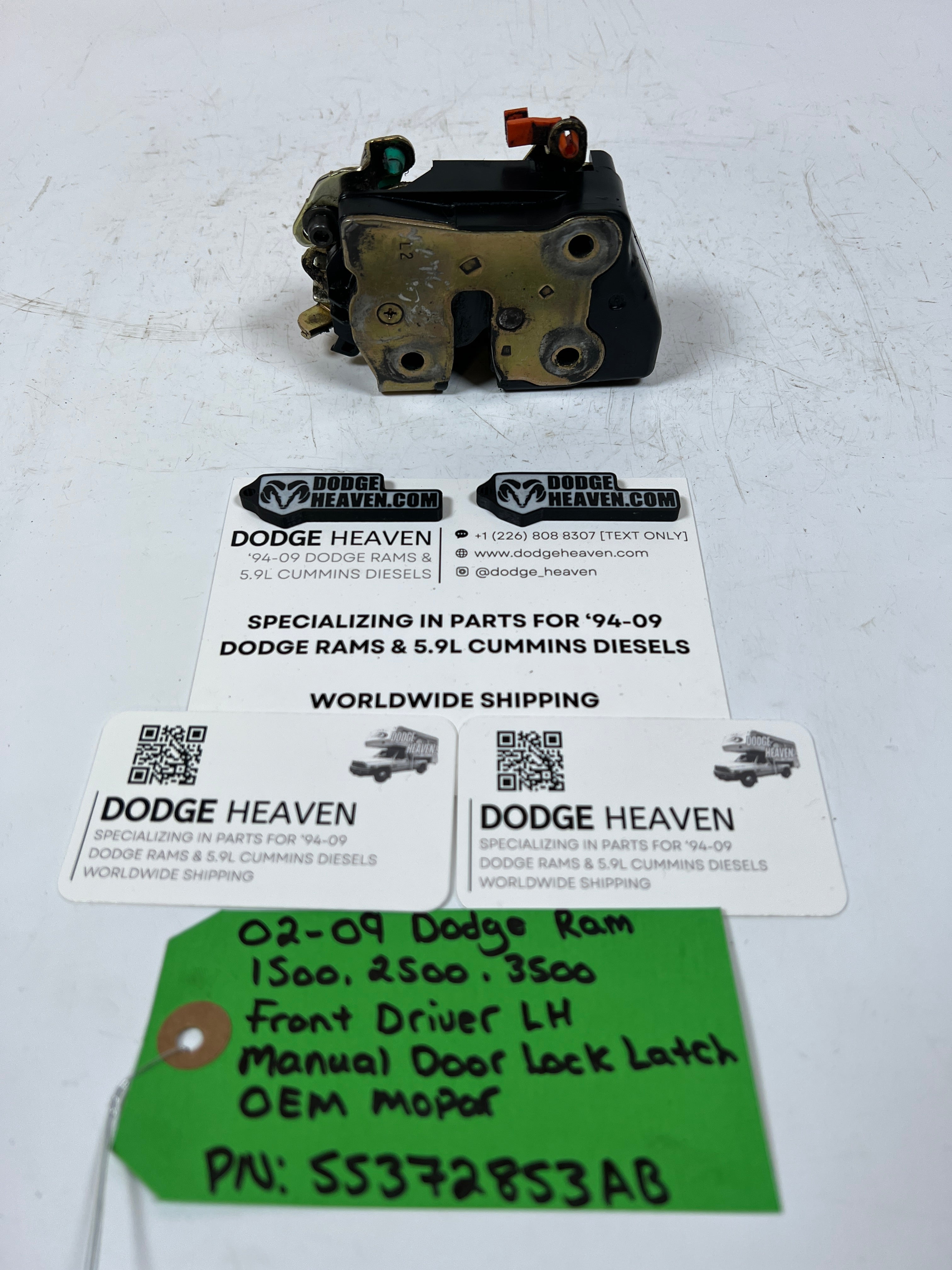2002-2009 Dodge Ram Front Driver LH Manual Door Lock Latch