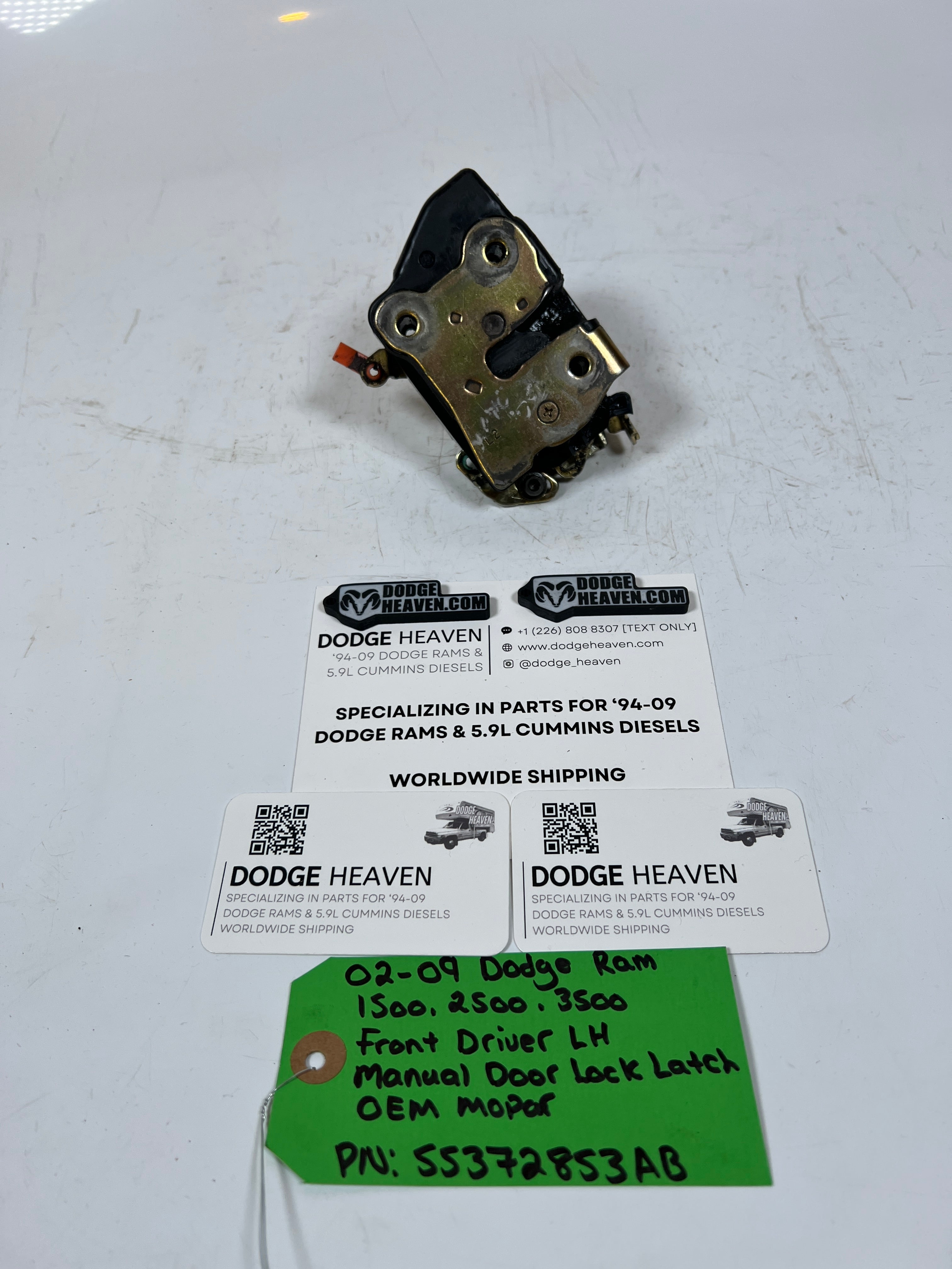 2002-2009 Dodge Ram Front Driver LH Manual Door Lock Latch