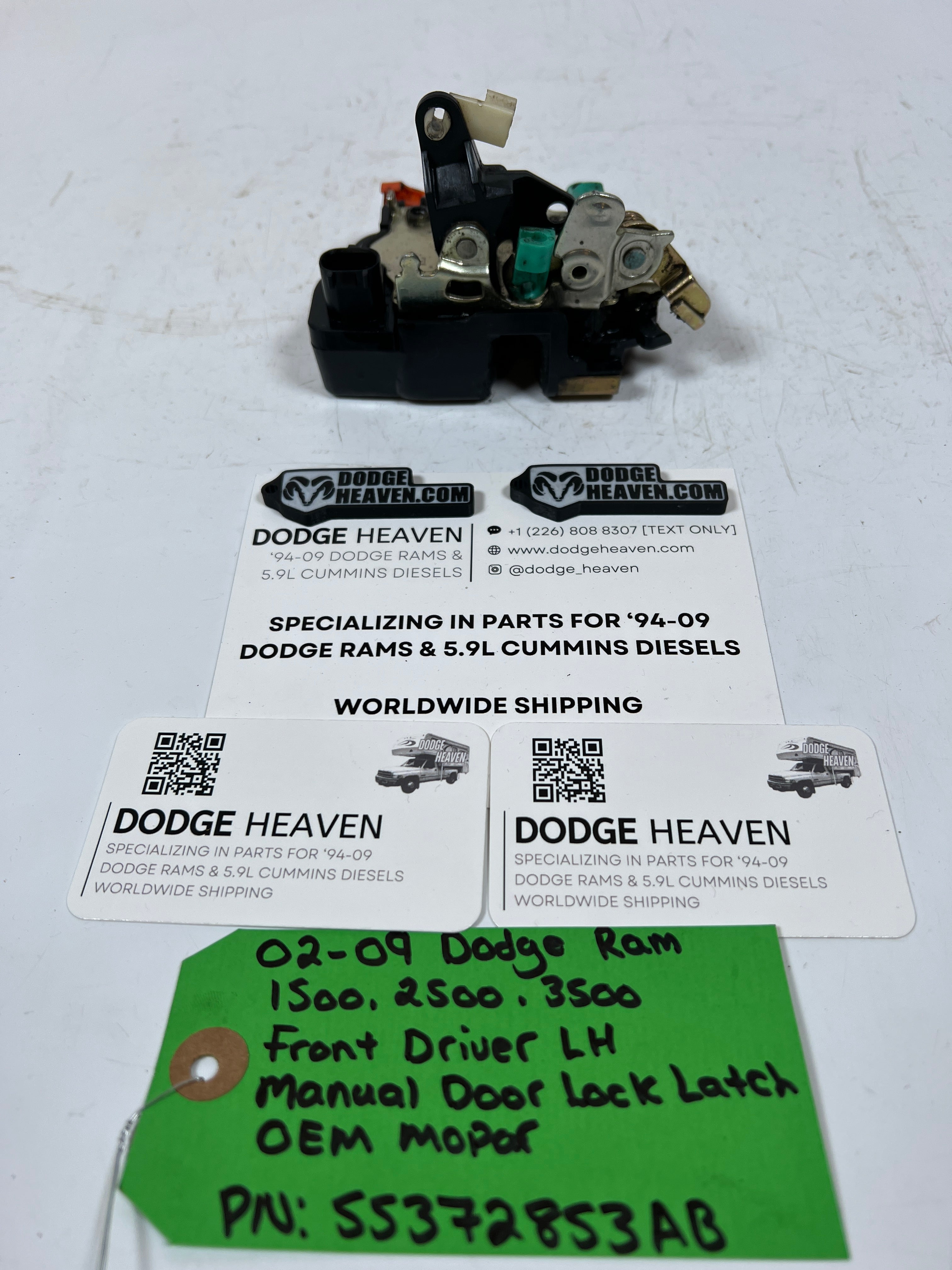 2002-2009 Dodge Ram Front Driver LH Manual Door Lock Latch