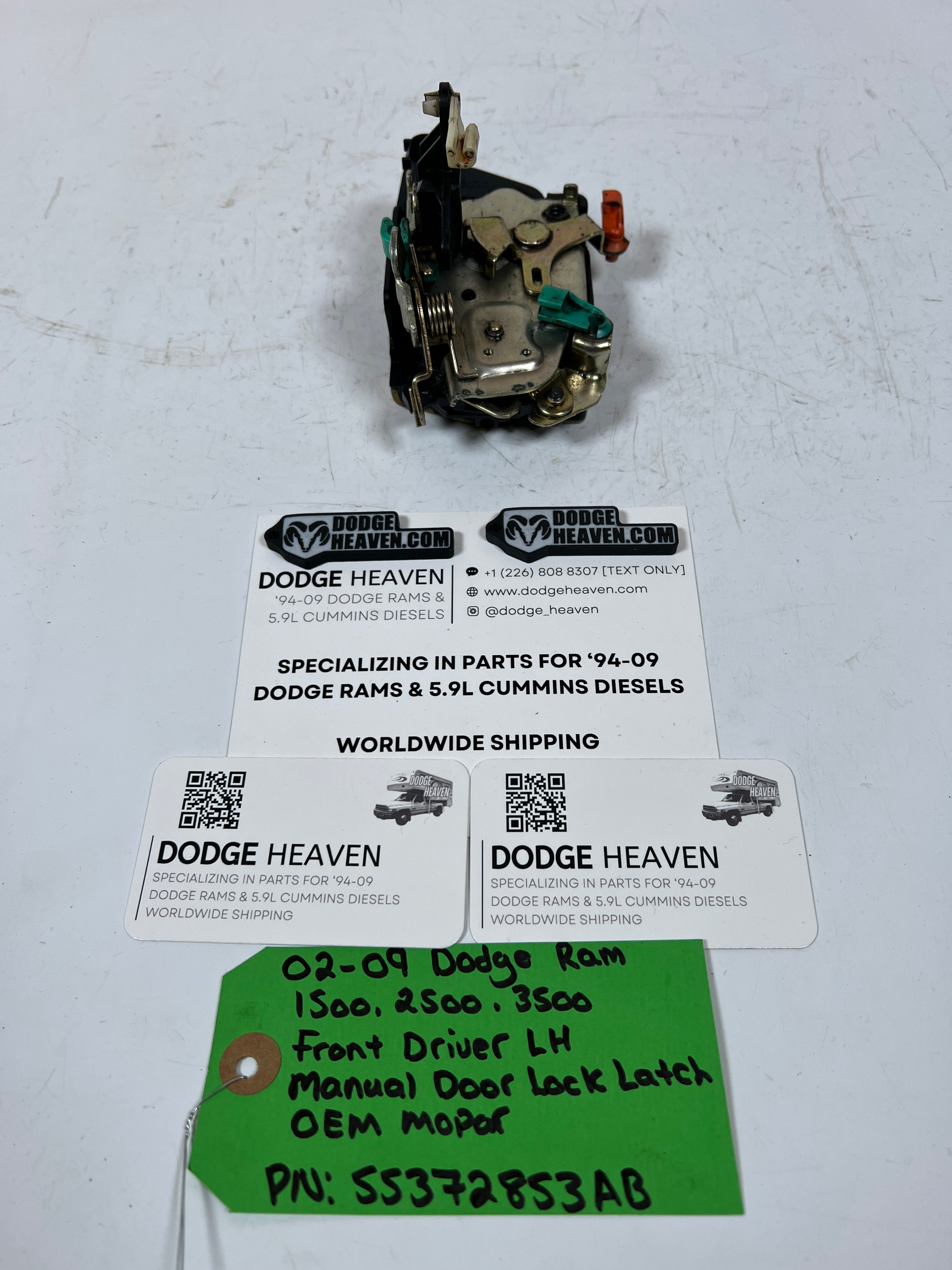 2002-2009 Dodge Ram Front Driver LH Manual Door Lock Latch