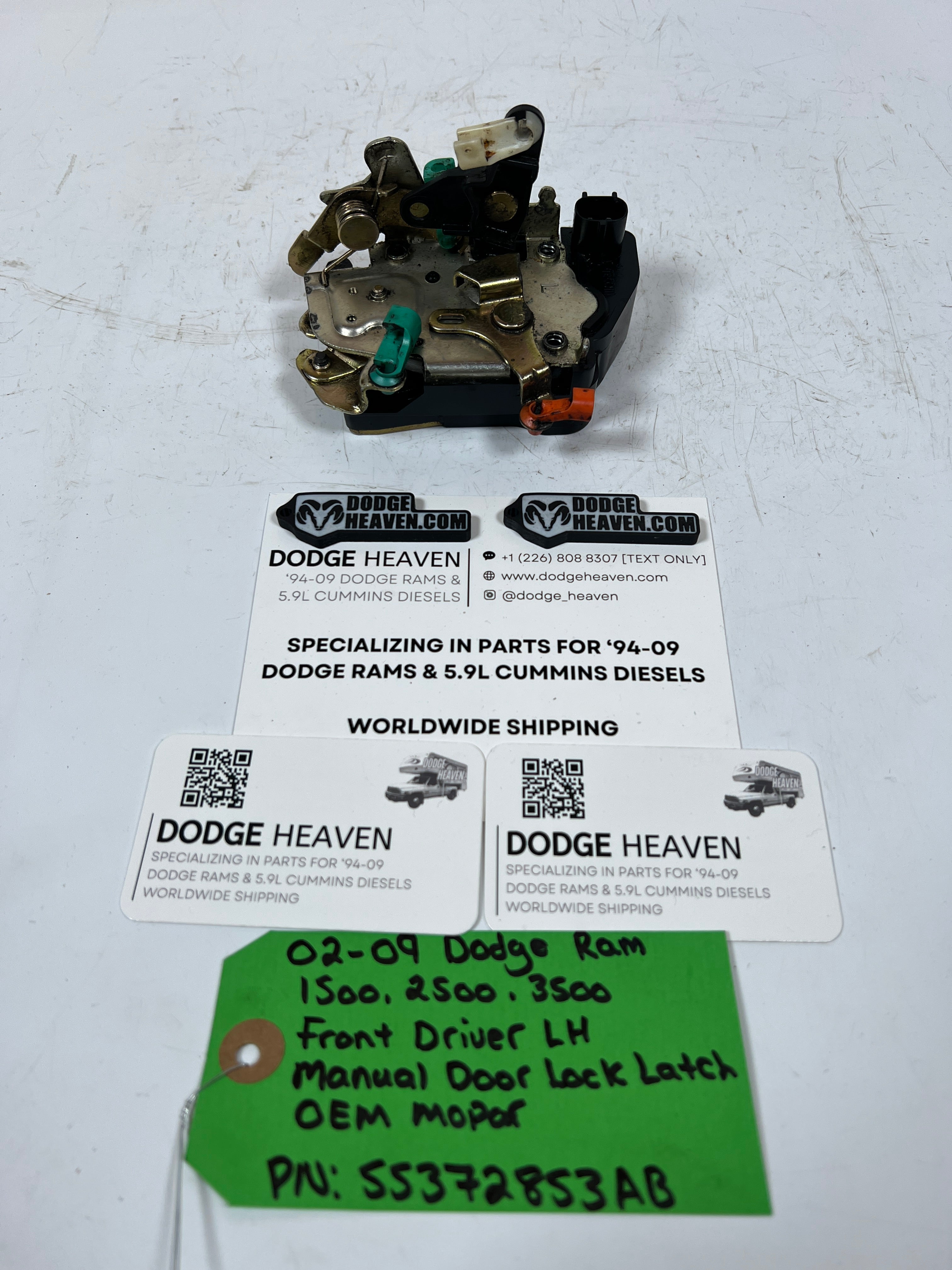 2002-2009 Dodge Ram Front Driver LH Manual Door Lock Latch