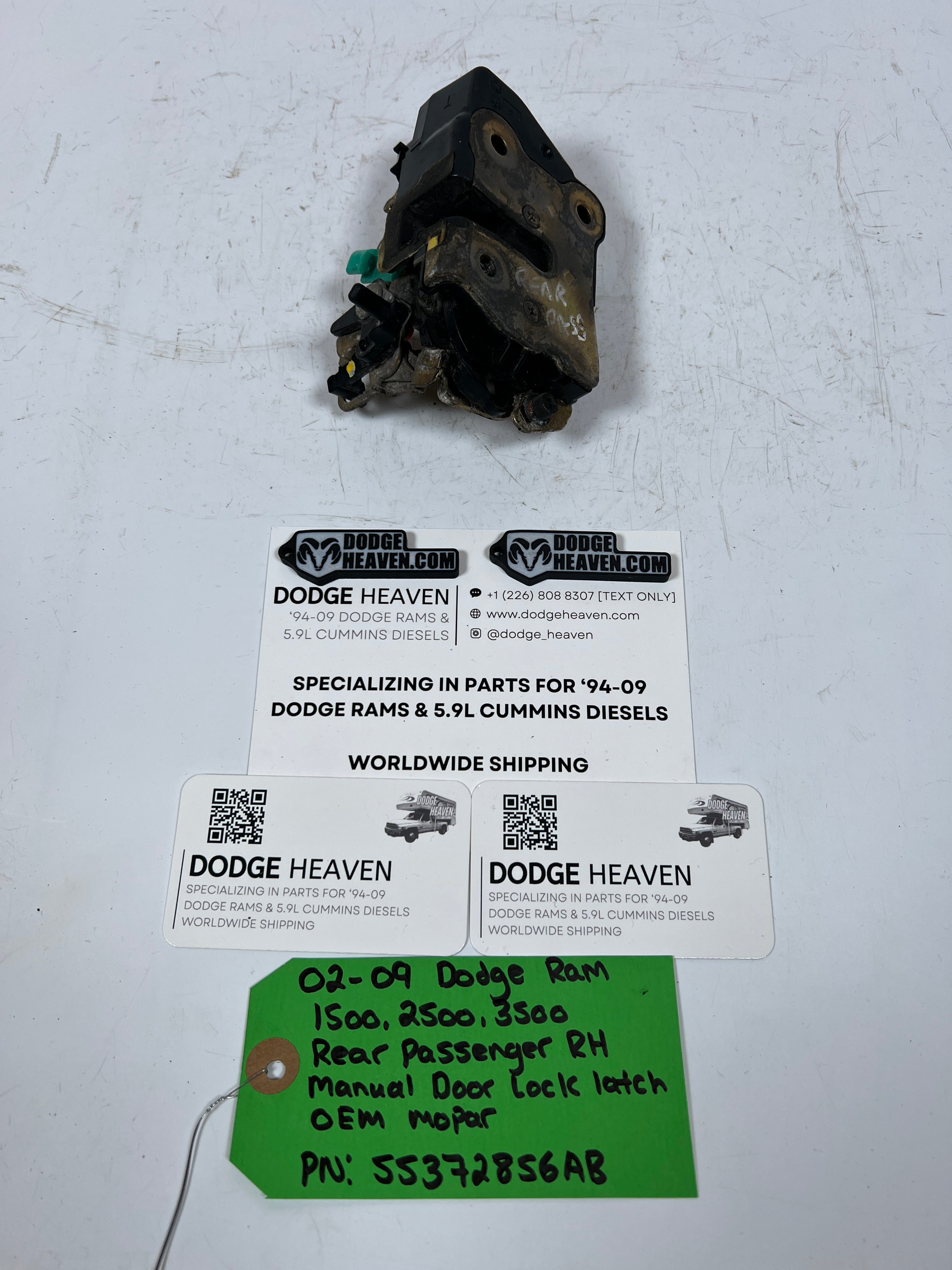 2002-2009 Dodge Ram Rear Passenger RH Manual Door Lock Latch