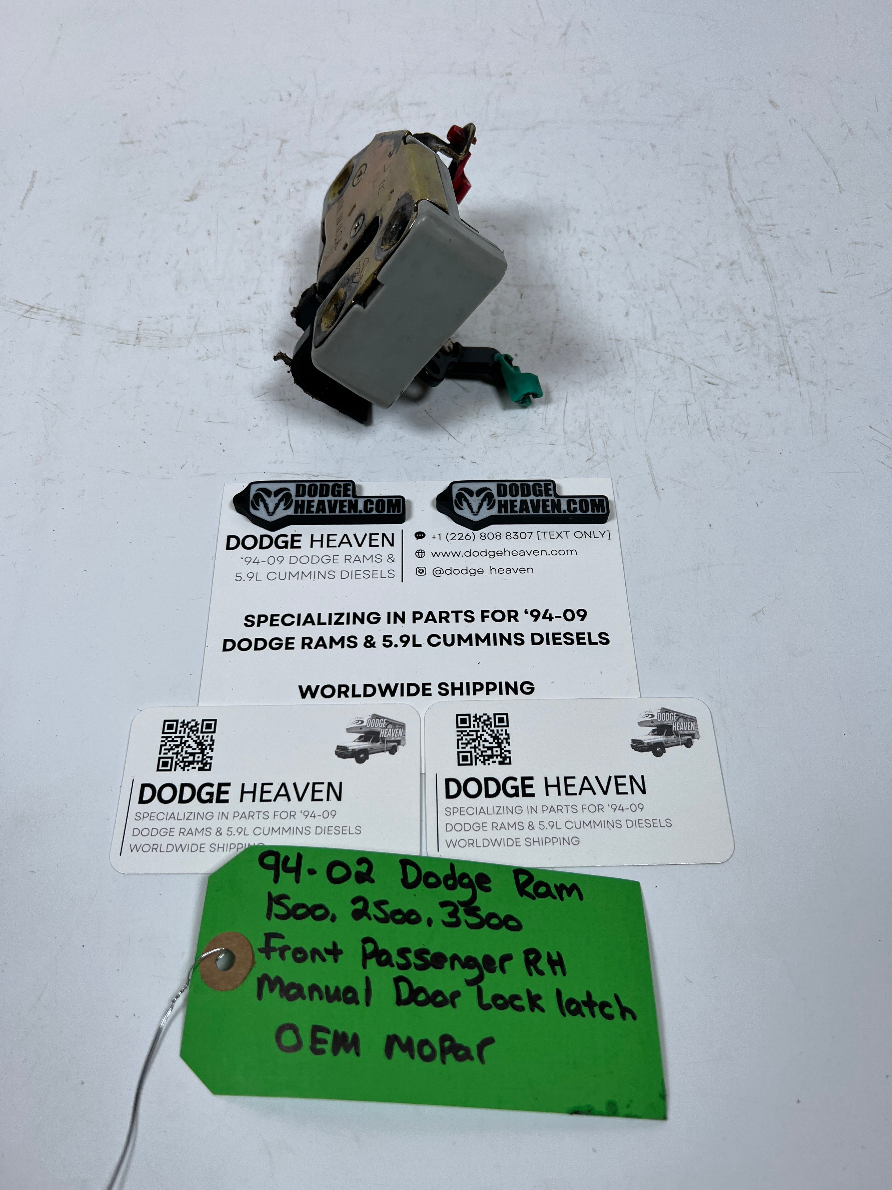 1994-2002 Dodge Ram Front Passenger RH Manual Door Lock Latch