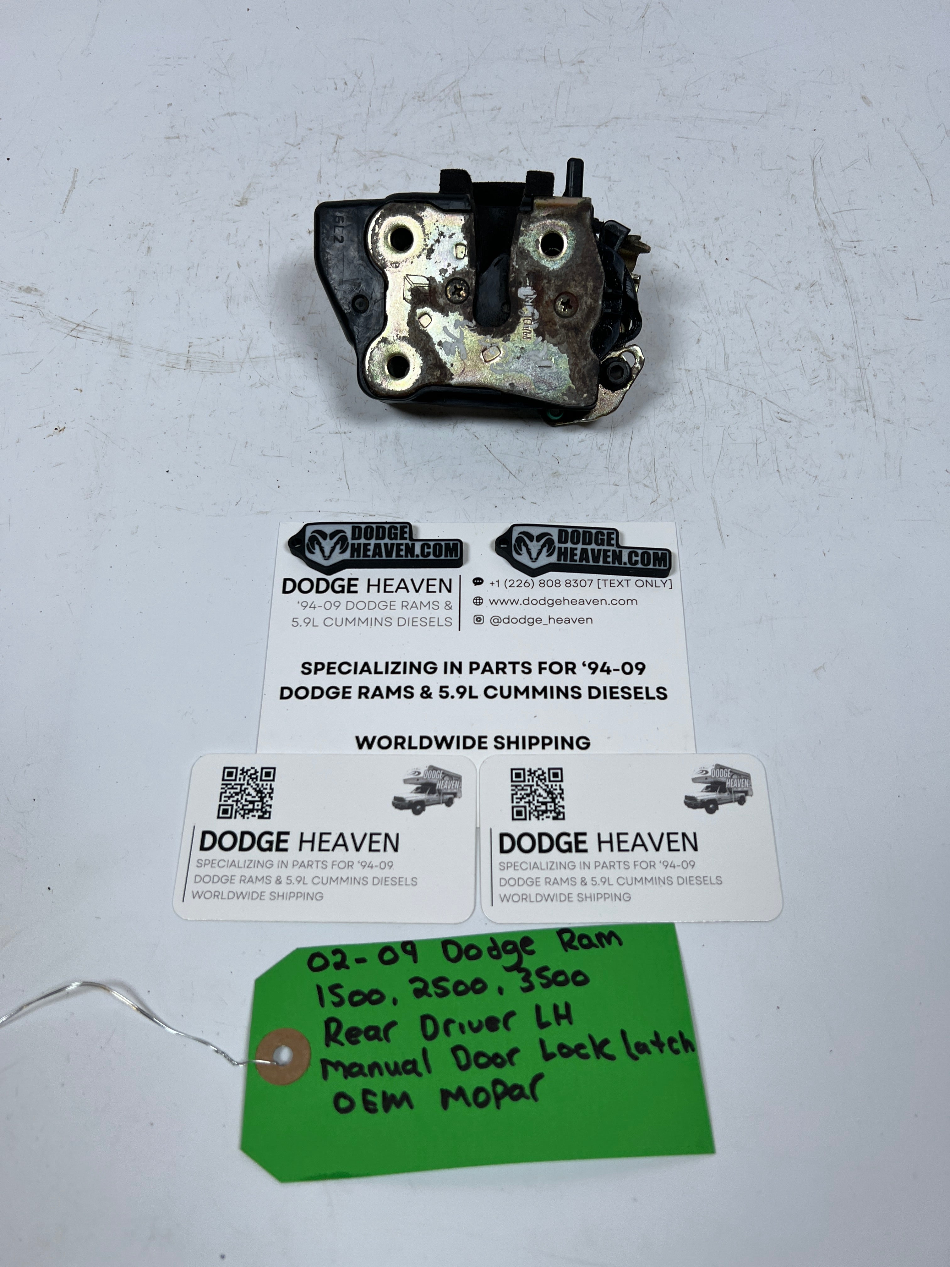 2002-2009 Dodge Ram Rear Driver LH Manual Door Lock Latch