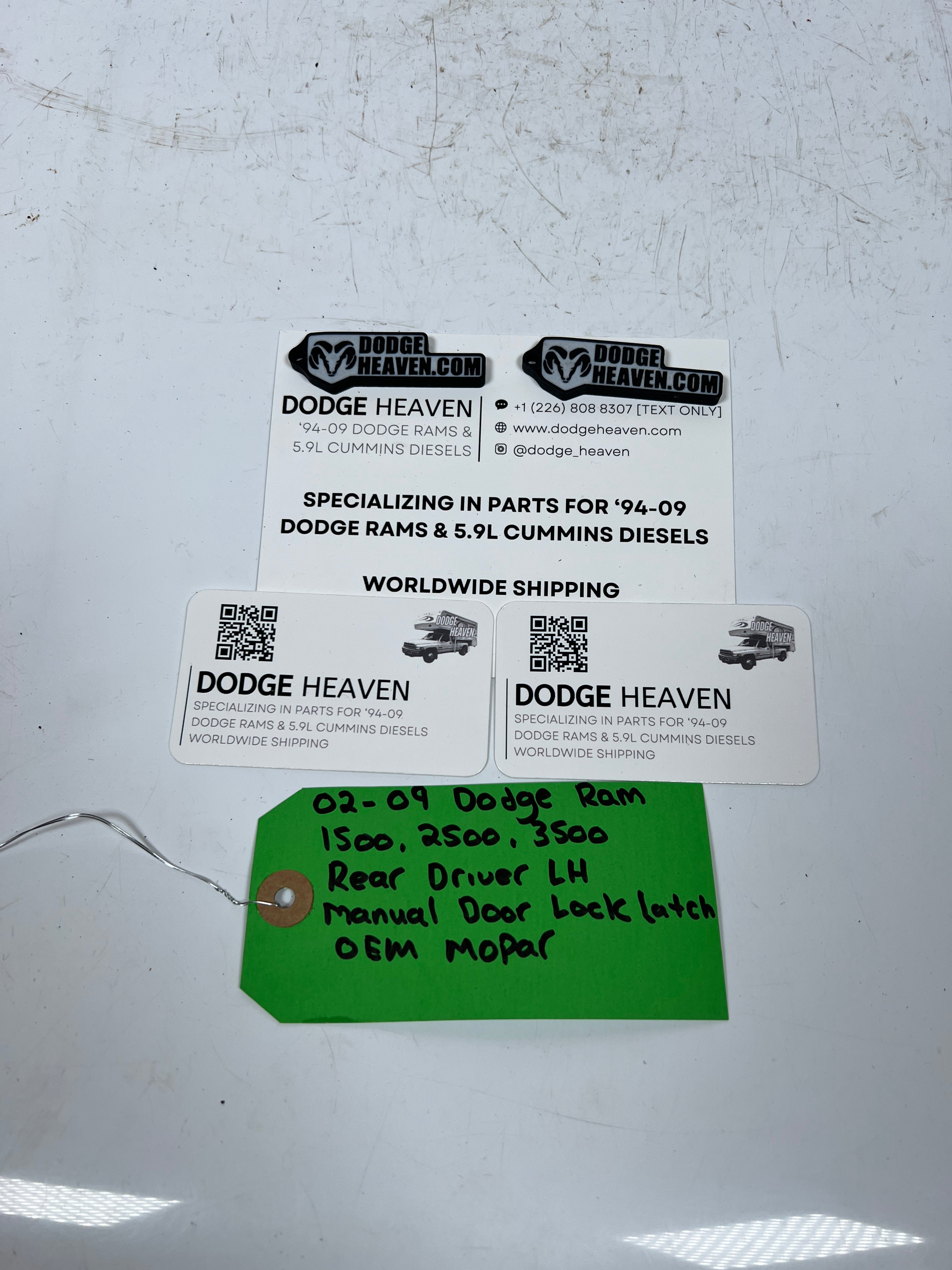 2002-2009 Dodge Ram Rear Driver LH Manual Door Lock Latch