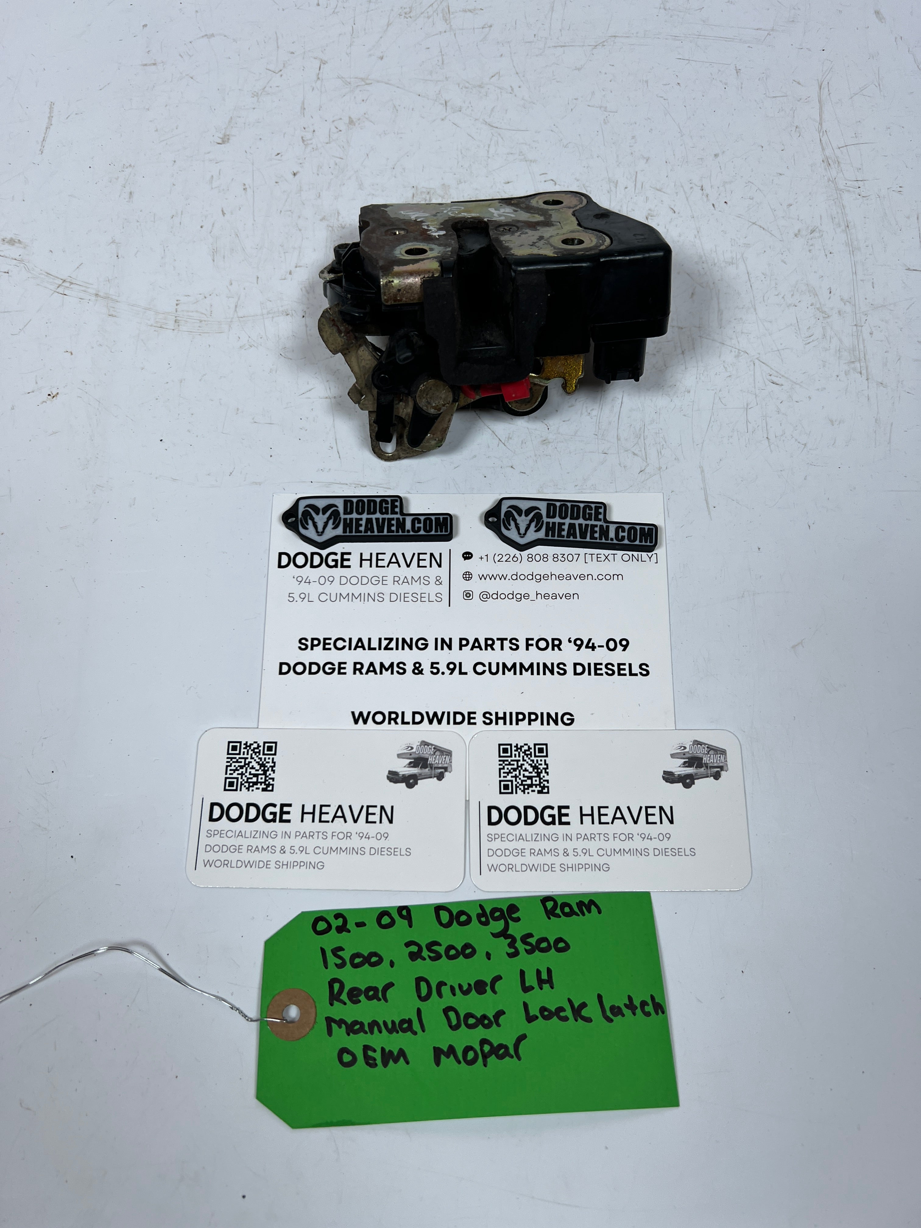 2002-2009 Dodge Ram Rear Driver LH Manual Door Lock Latch