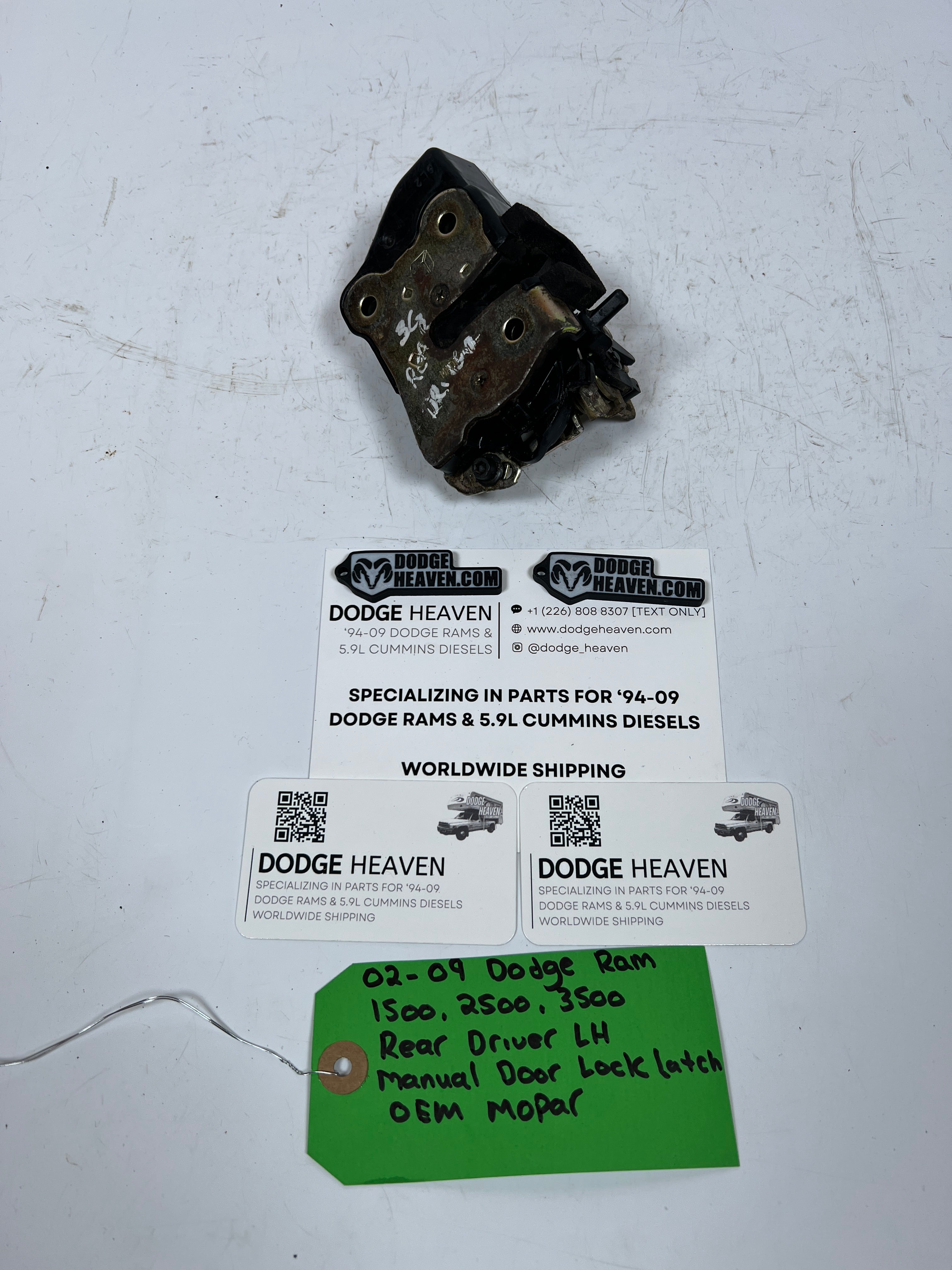 2002-2009 Dodge Ram Rear Driver LH Manual Door Lock Latch