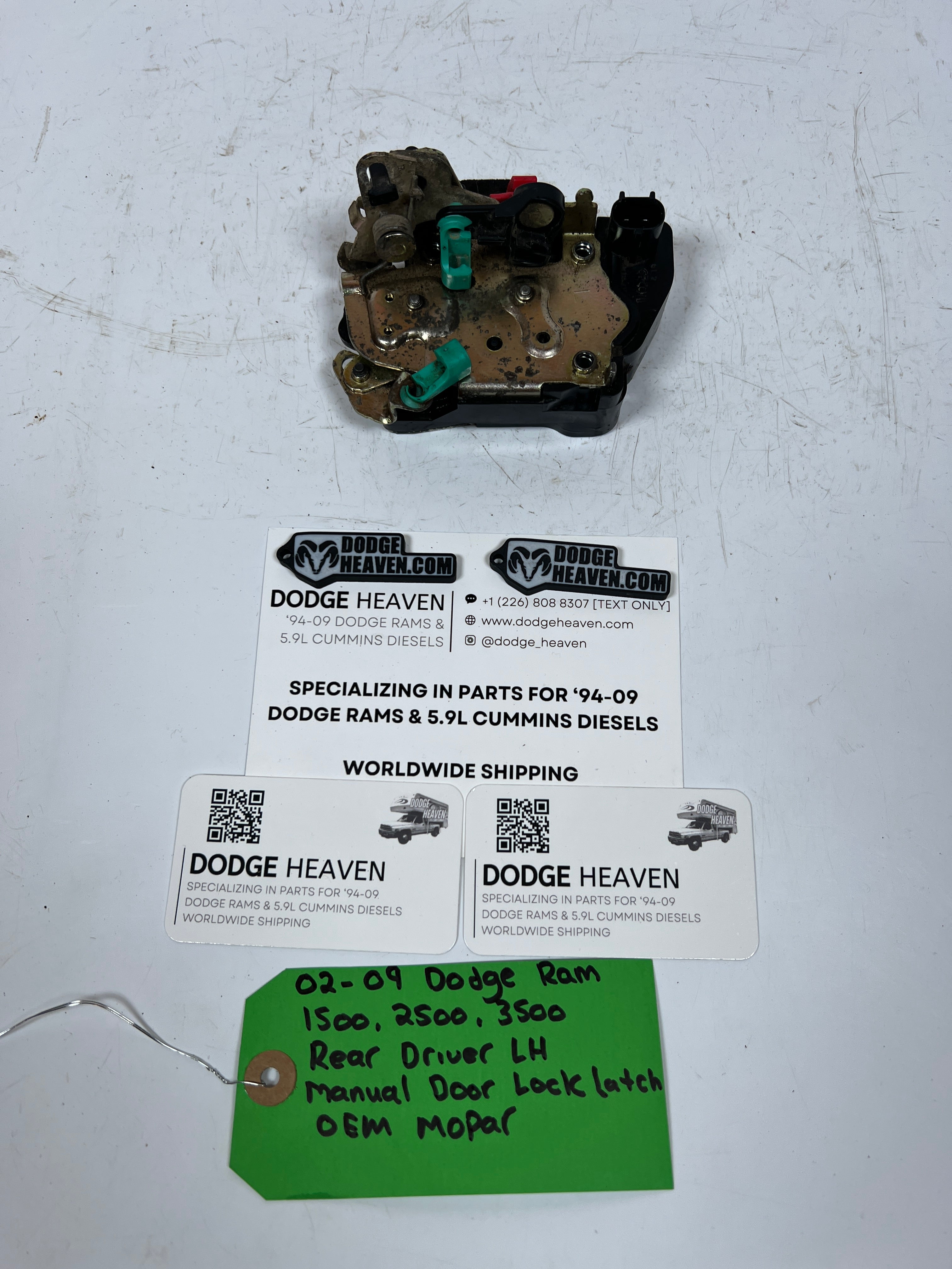 2002-2009 Dodge Ram Rear Driver LH Manual Door Lock Latch