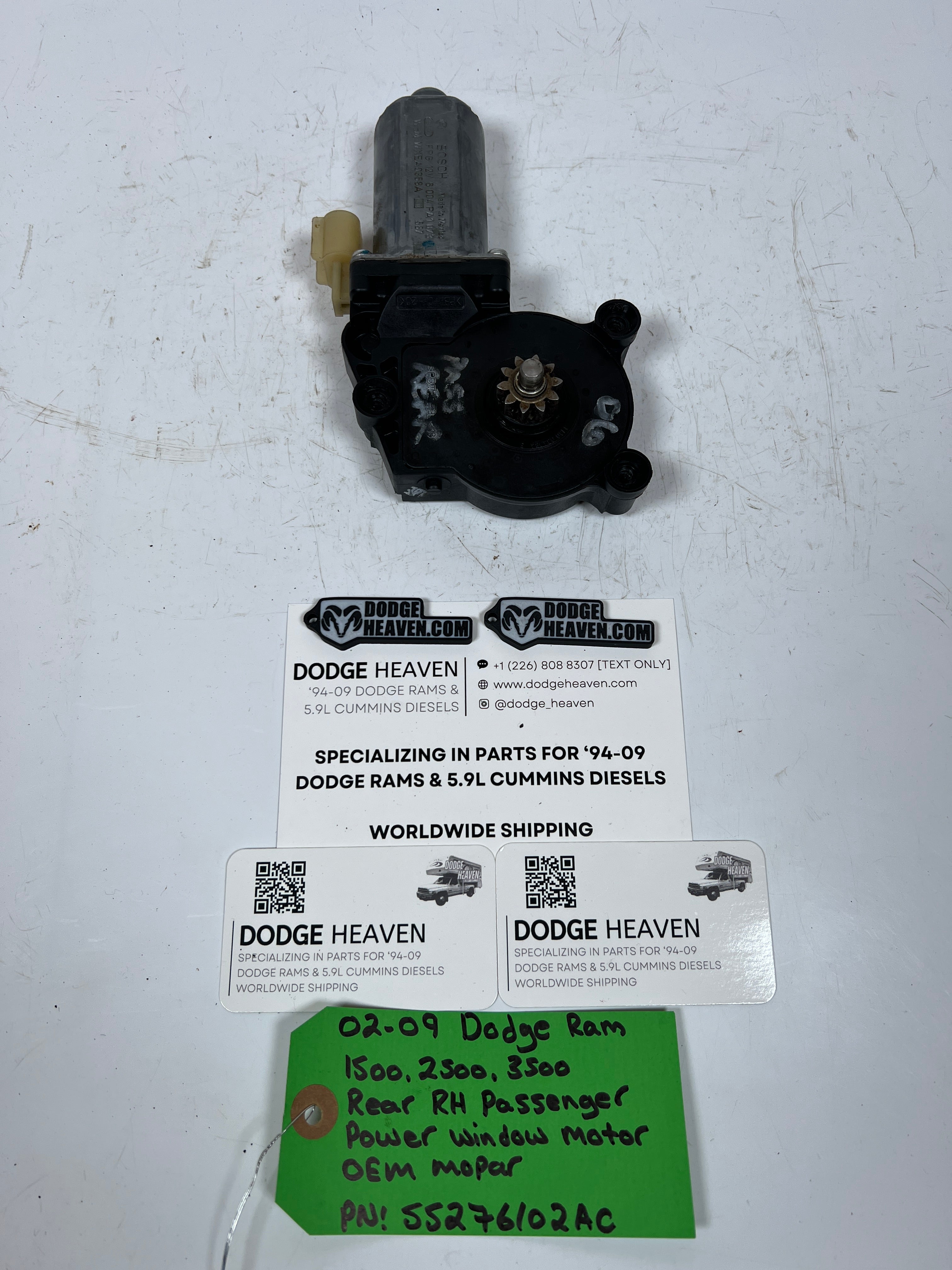2002-2009 Dodge Ram Rear RH Passenger Power Window Motor