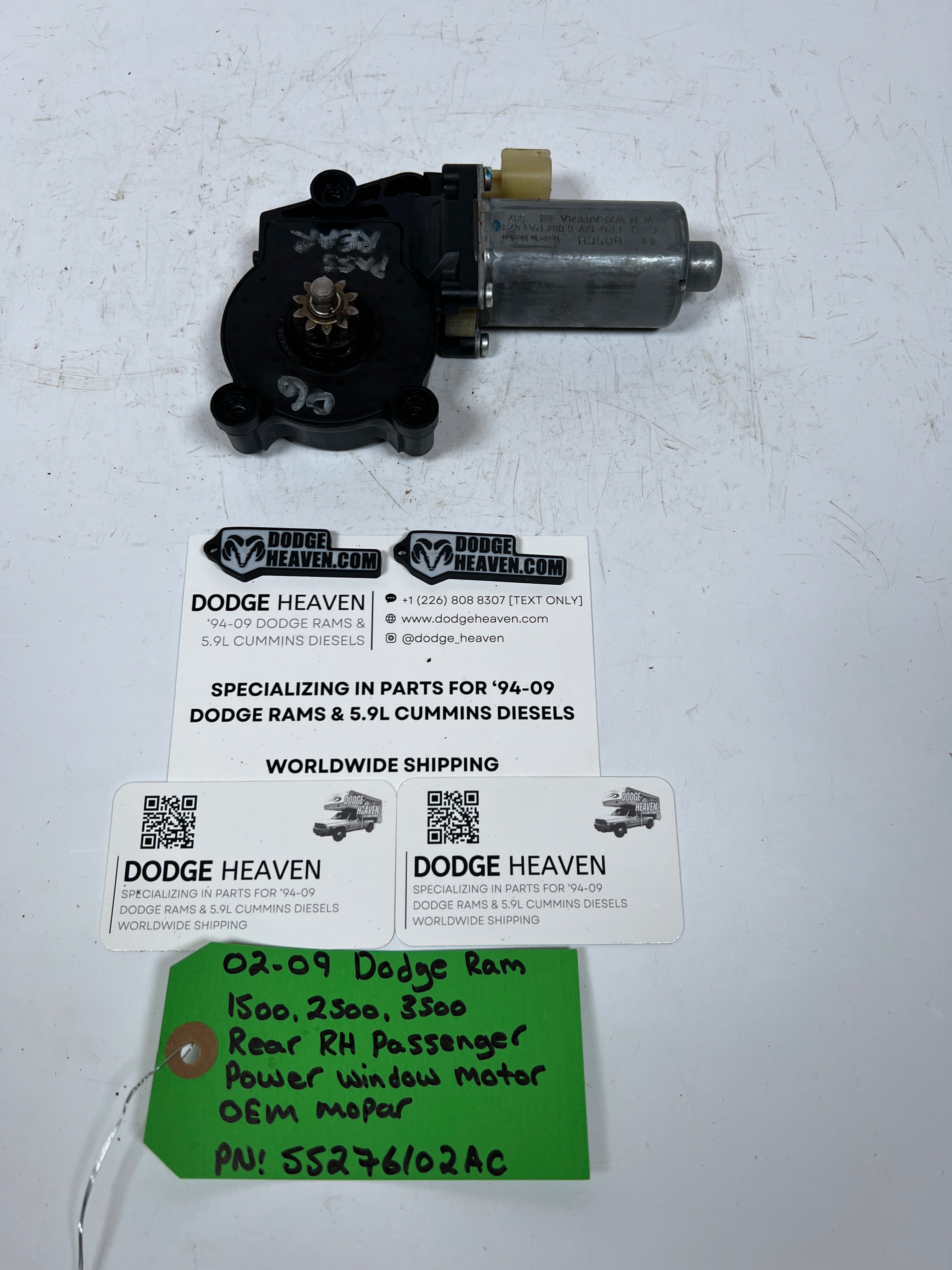 2002-2009 Dodge Ram Rear RH Passenger Power Window Motor