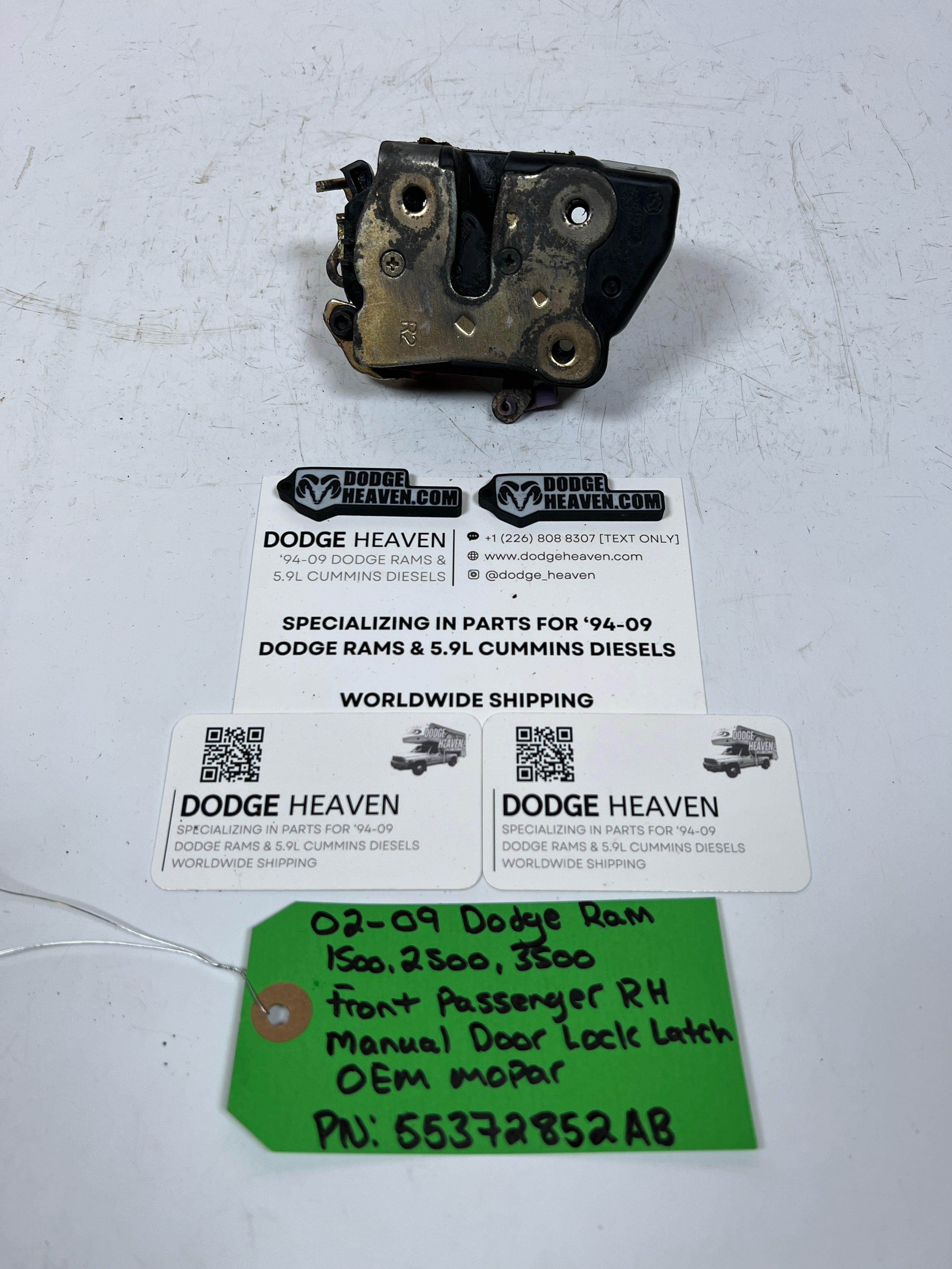 2002-2009 Dodge Ram Front Passenger RH Manual Door Lock Latch