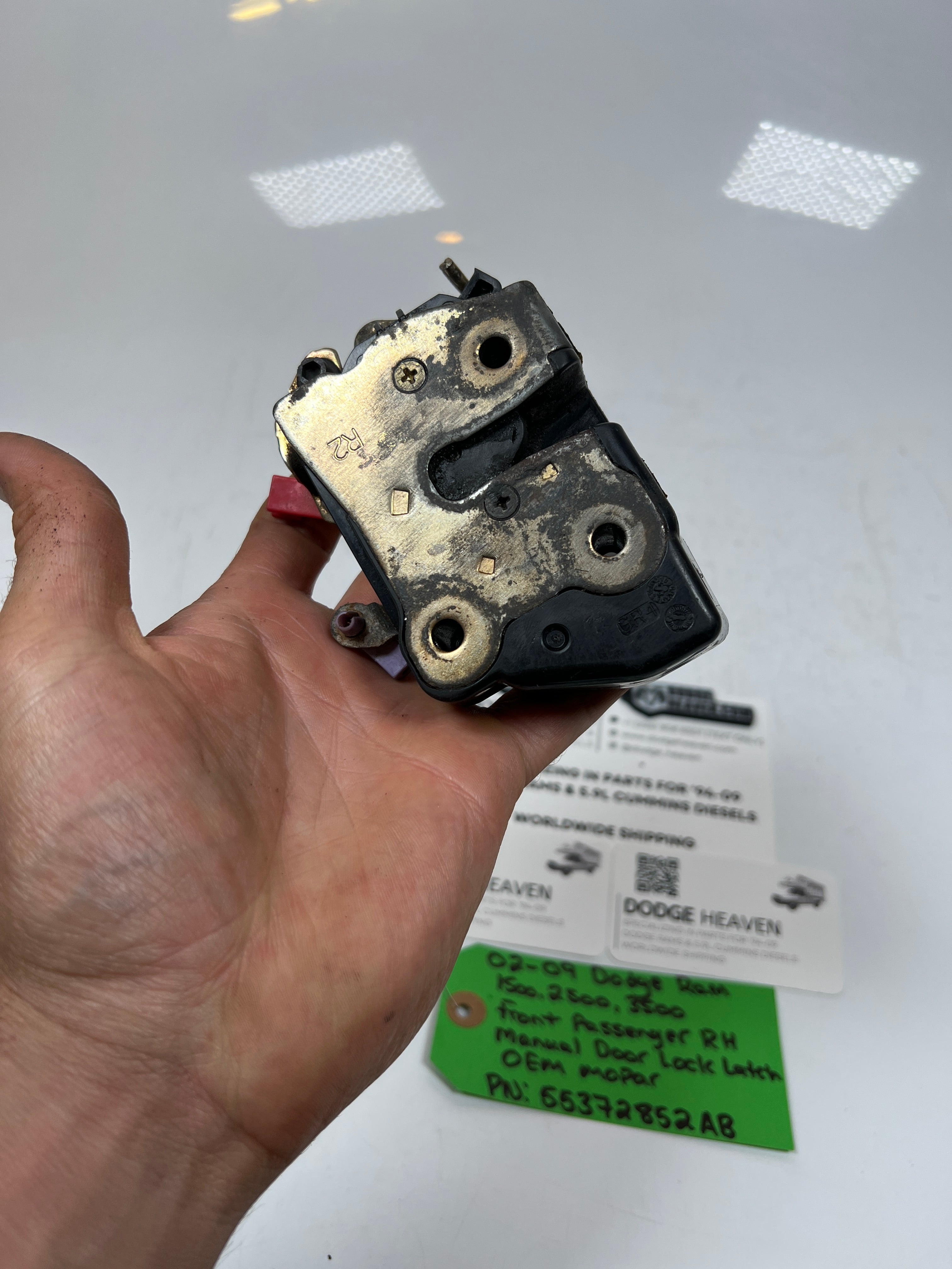 2002-2009 Dodge Ram Front Passenger RH Manual Door Lock Latch