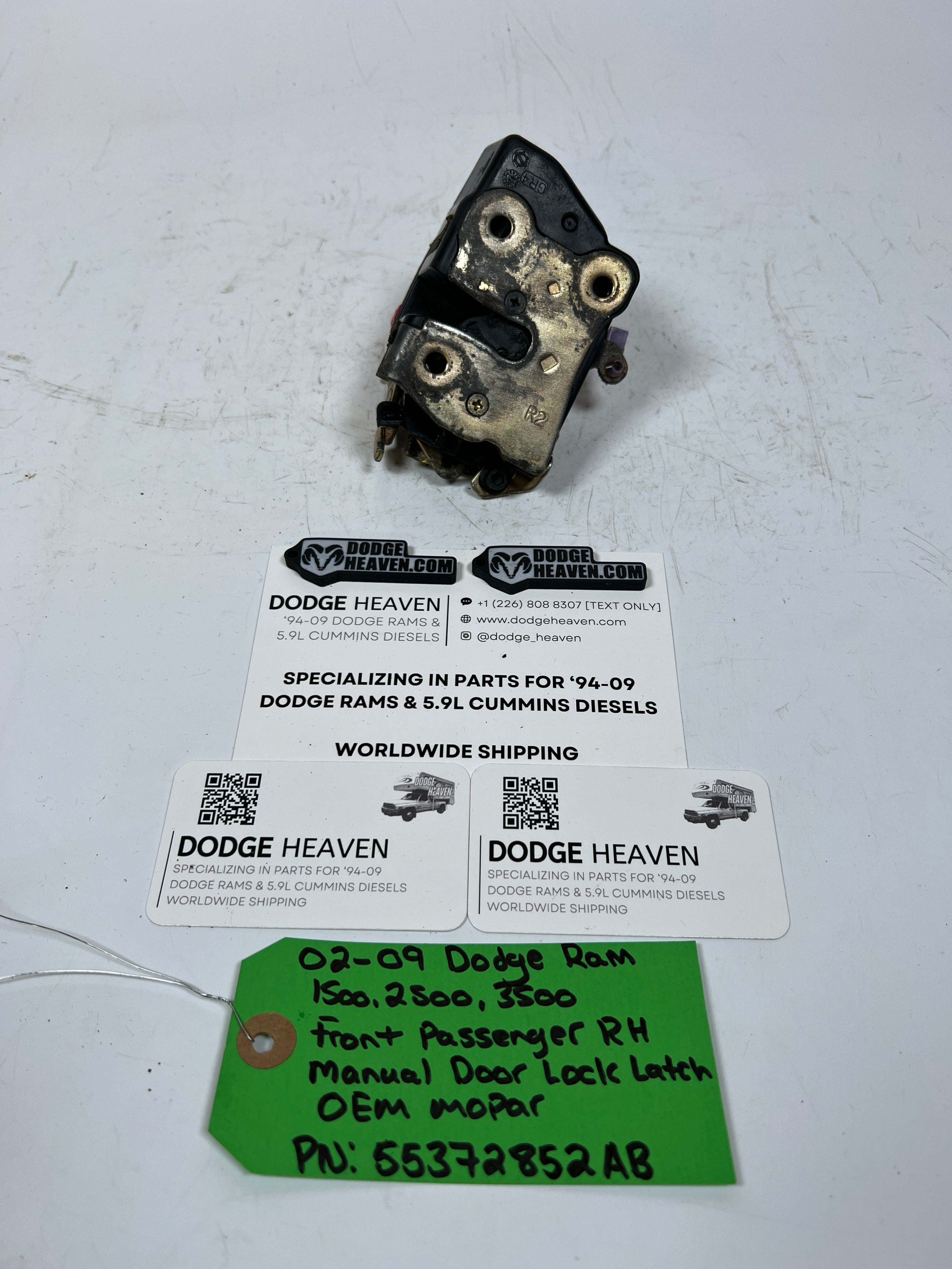 2002-2009 Dodge Ram Front Passenger RH Manual Door Lock Latch