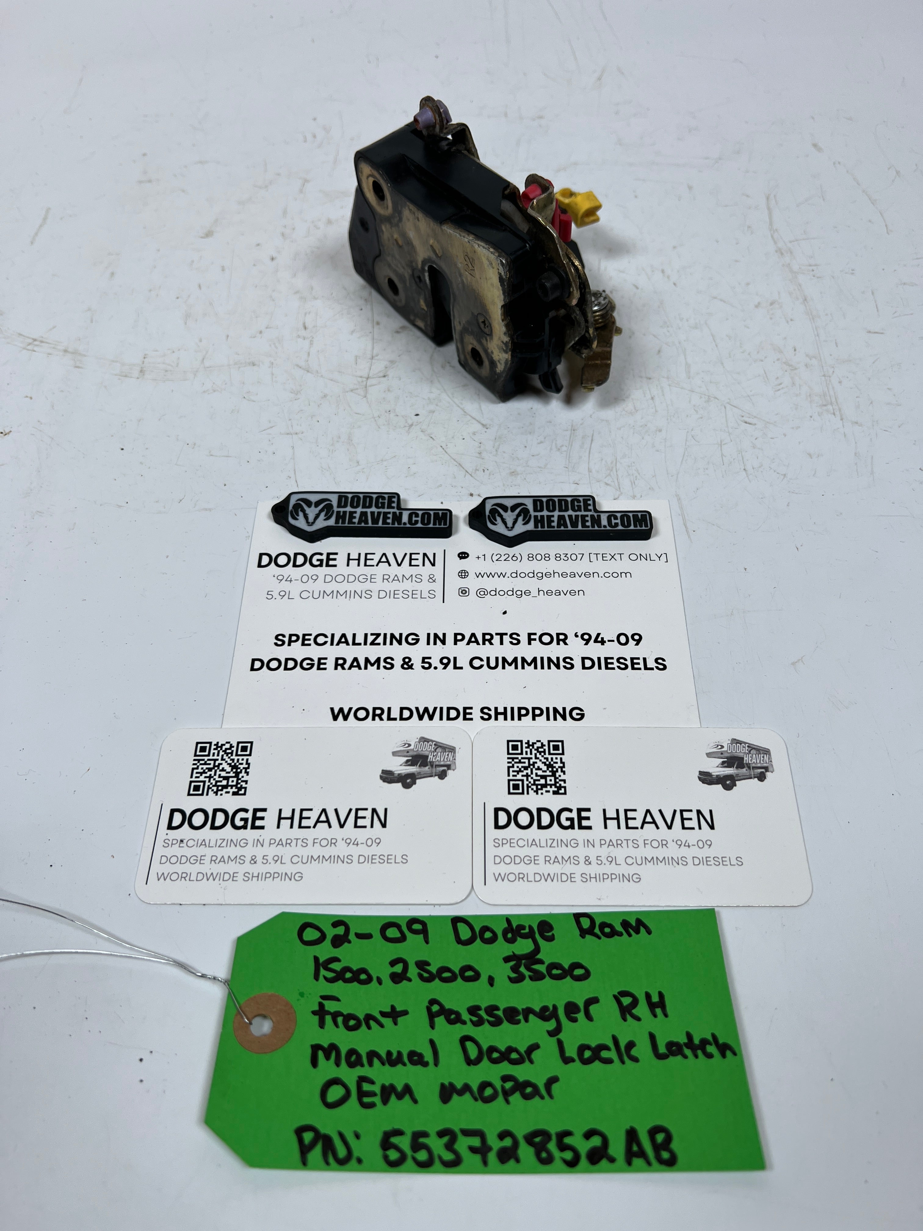2002-2009 Dodge Ram Front Passenger RH Manual Door Lock Latch