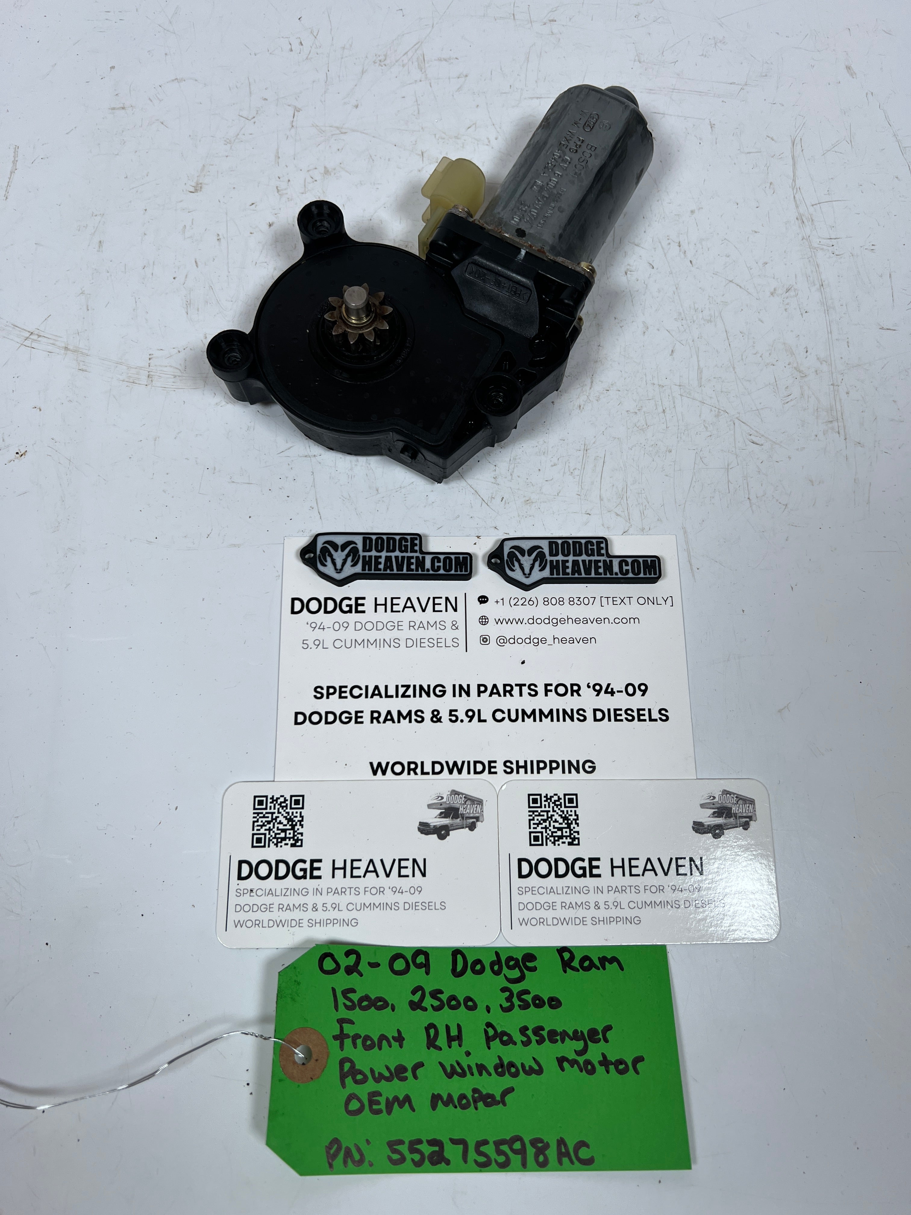 2002-2009 Dodge Ram Front RH Passenger Power Window Motor