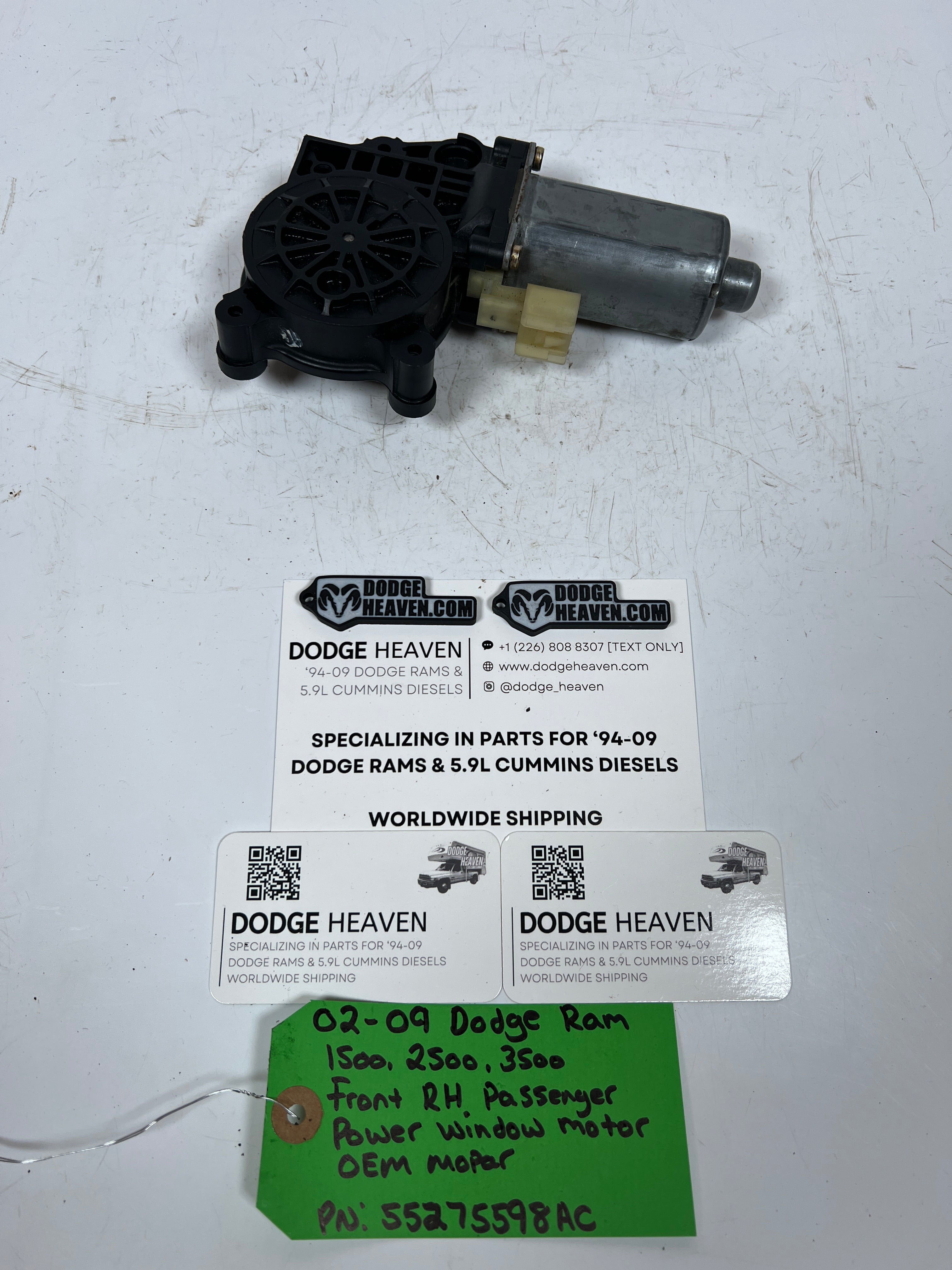 2002-2009 Dodge Ram Front RH Passenger Power Window Motor