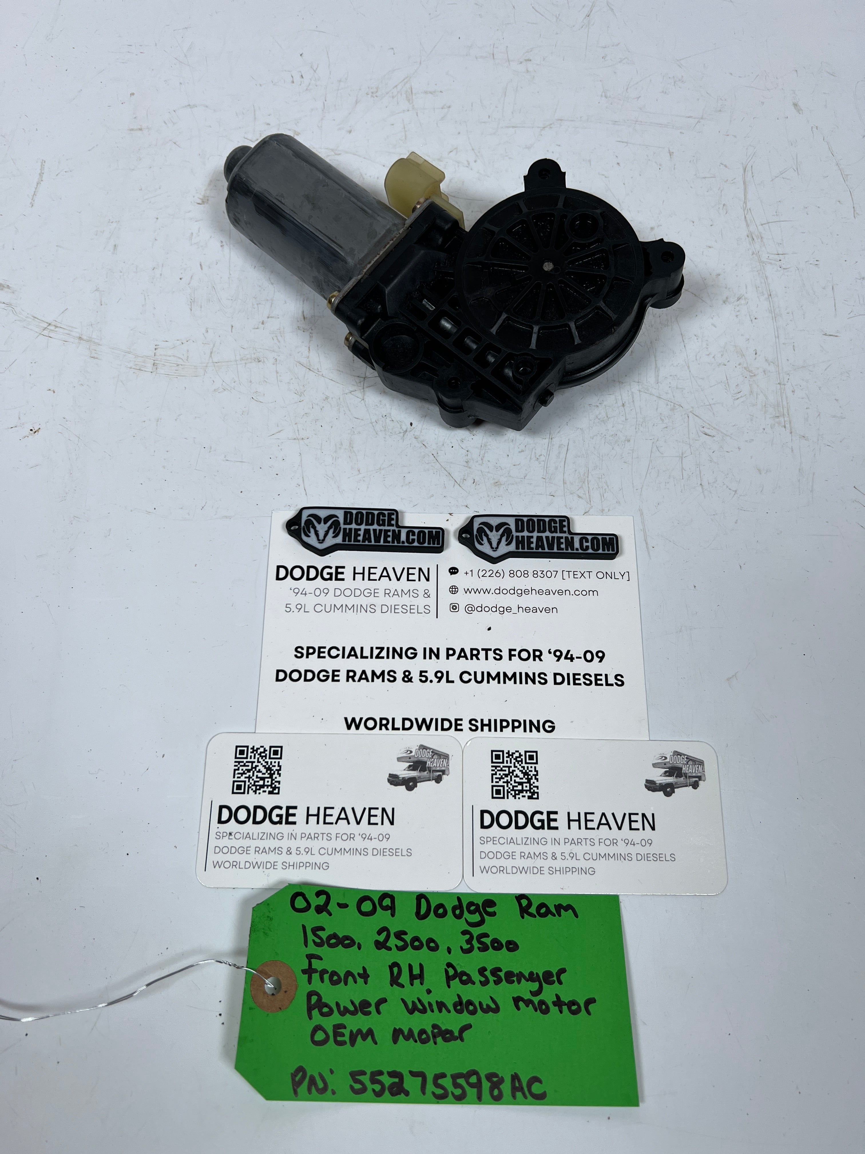 2002-2009 Dodge Ram Front RH Passenger Power Window Motor