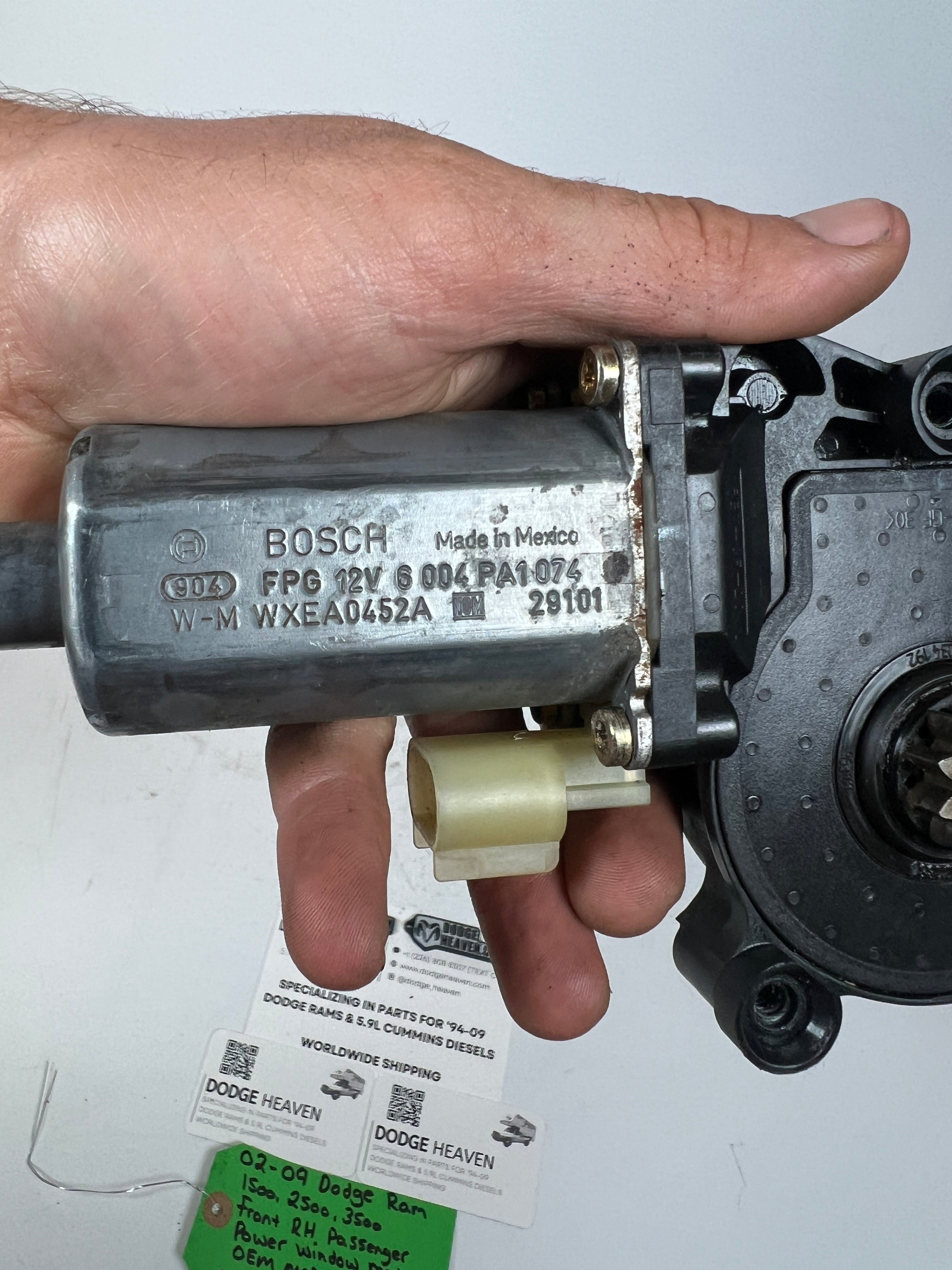 2002-2009 Dodge Ram Front RH Passenger Power Window Motor